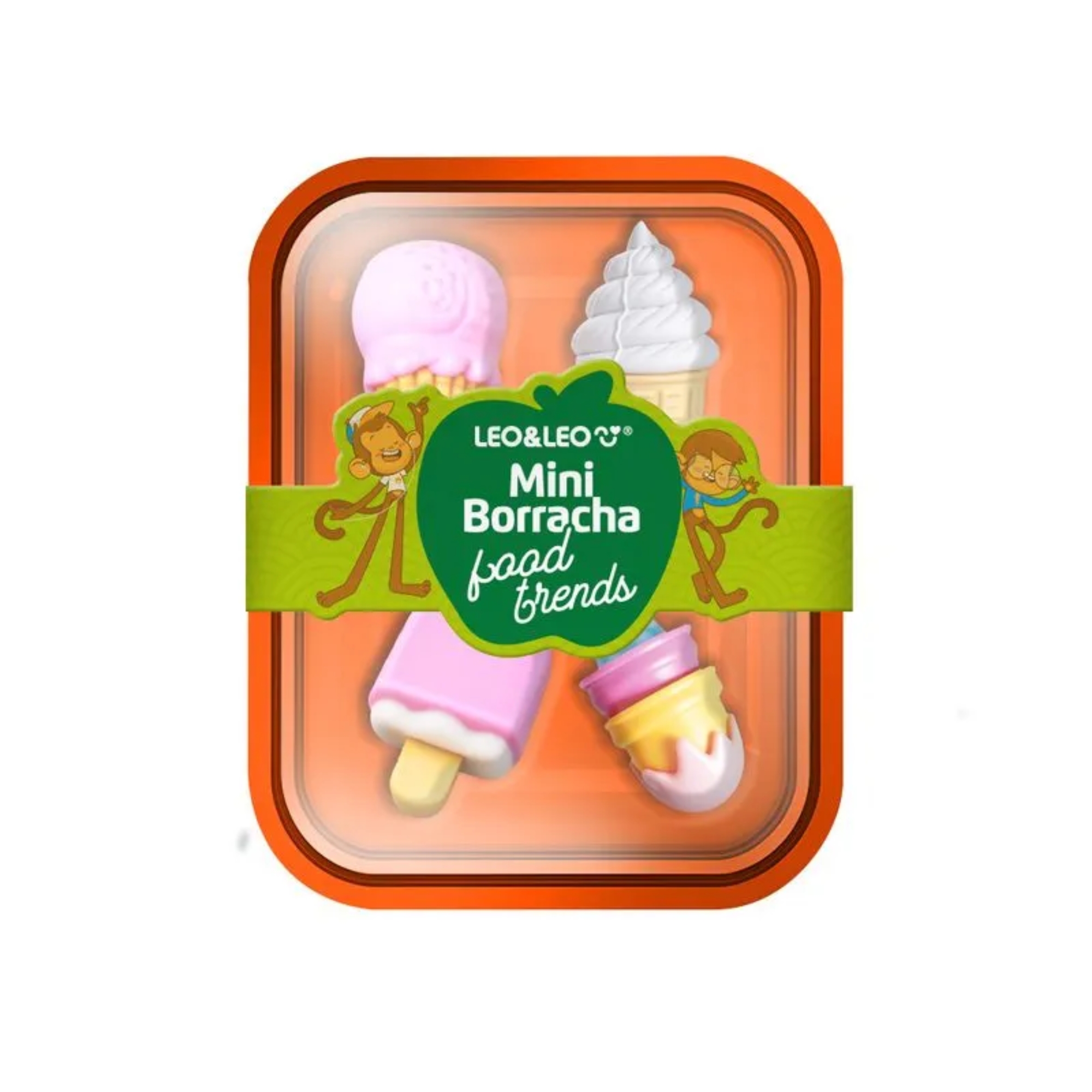 MIni Borracha Food Trends Marmitinha c/ 4 borrachas - display c/ 12 un. Leo&Leo Leonora - 10195