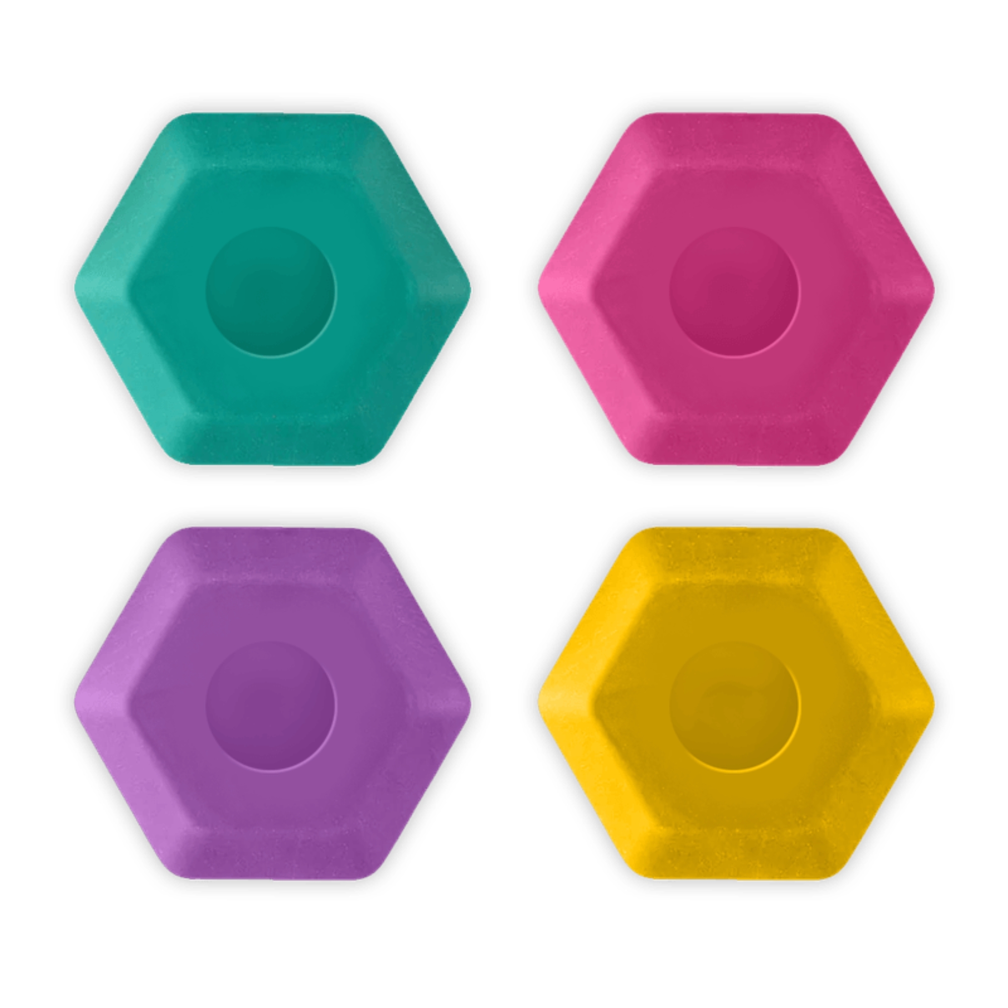 Borracha Ergonômica Hexagonal Color Joy - display c/ 20 unidades Leo&Leo Leonora - 10198