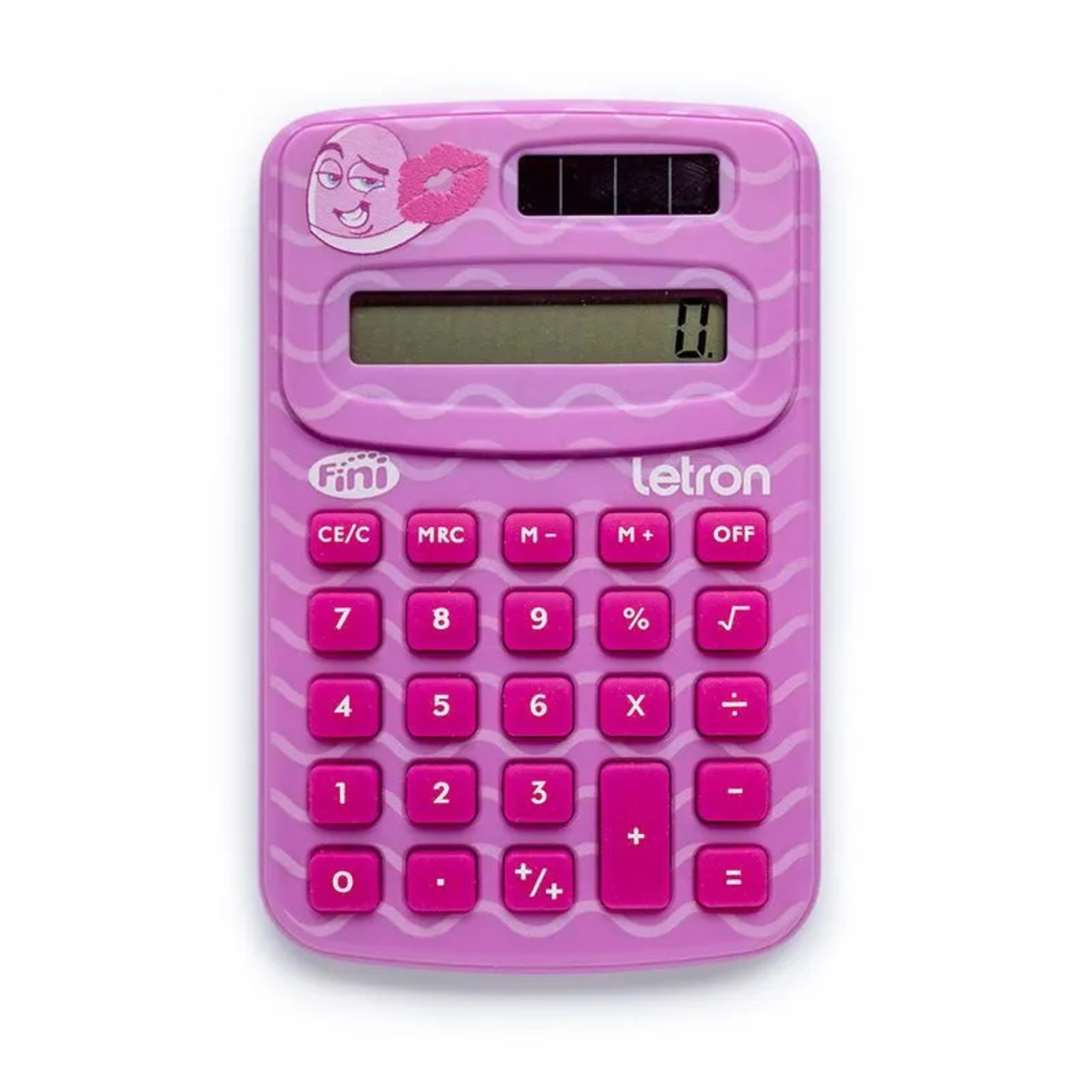 Calculadora 8 Dígitos com Energia Solar e Cartela de Adesivo Fini Letron Leonora - 10320