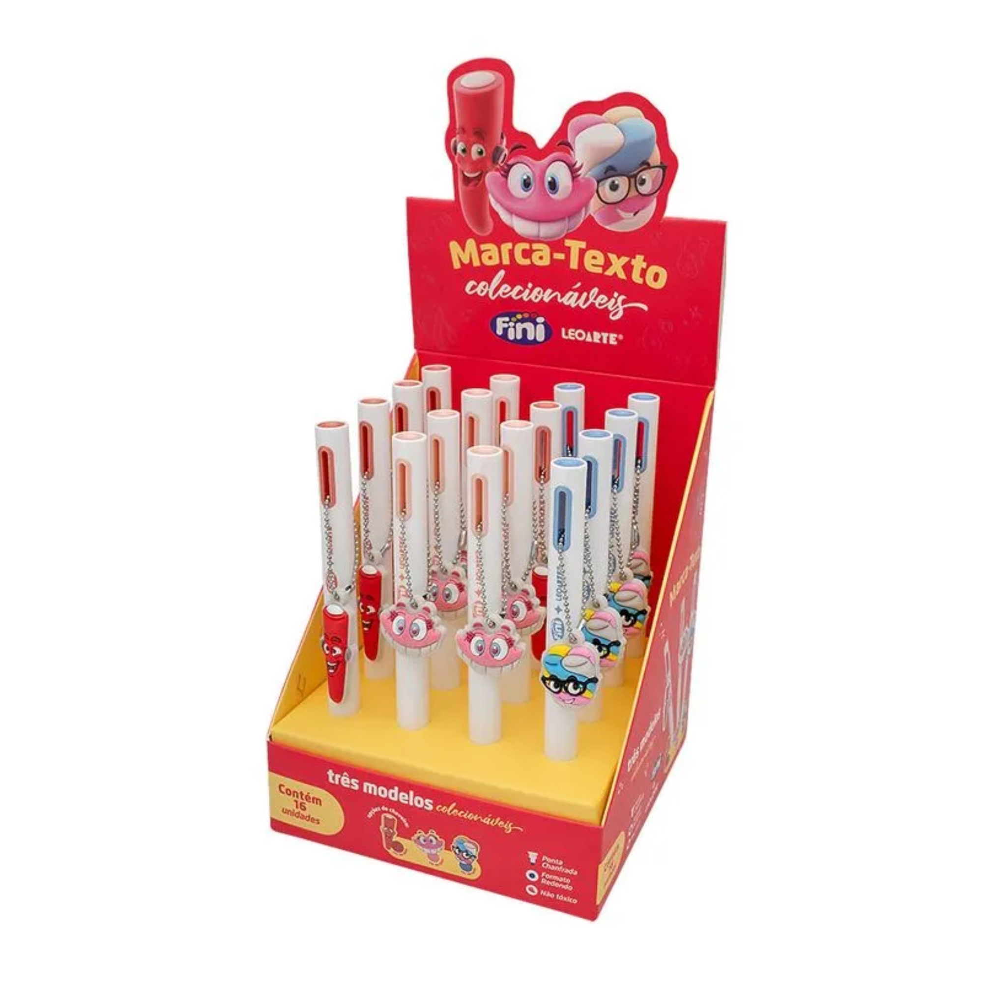 Marca Texto C/ Pingente Fini Display C/ 16 unidades Leo&Leo Leonora - 10357
