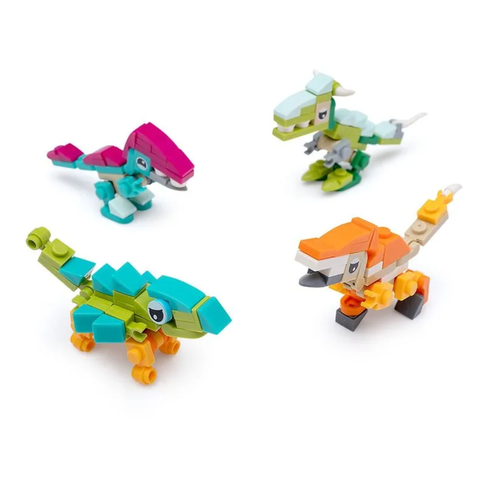 Bloco de Montar Mini Dino Display com 12 Unidades Sortidas Leo&Leo Leonora - 10391