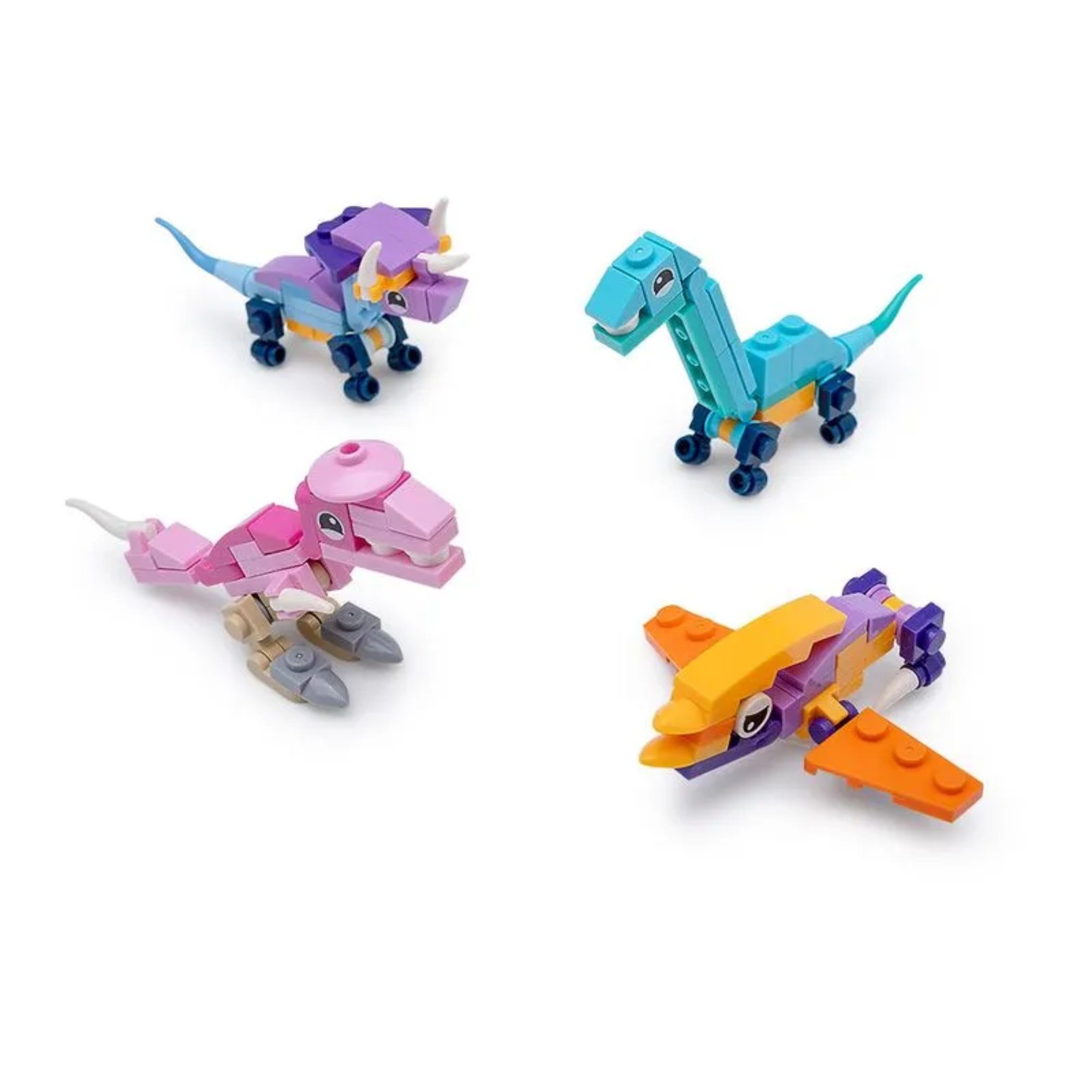 Bloco de Montar Mini Dino Display com 12 Unidades Sortidas Leo&Leo Leonora - 10391