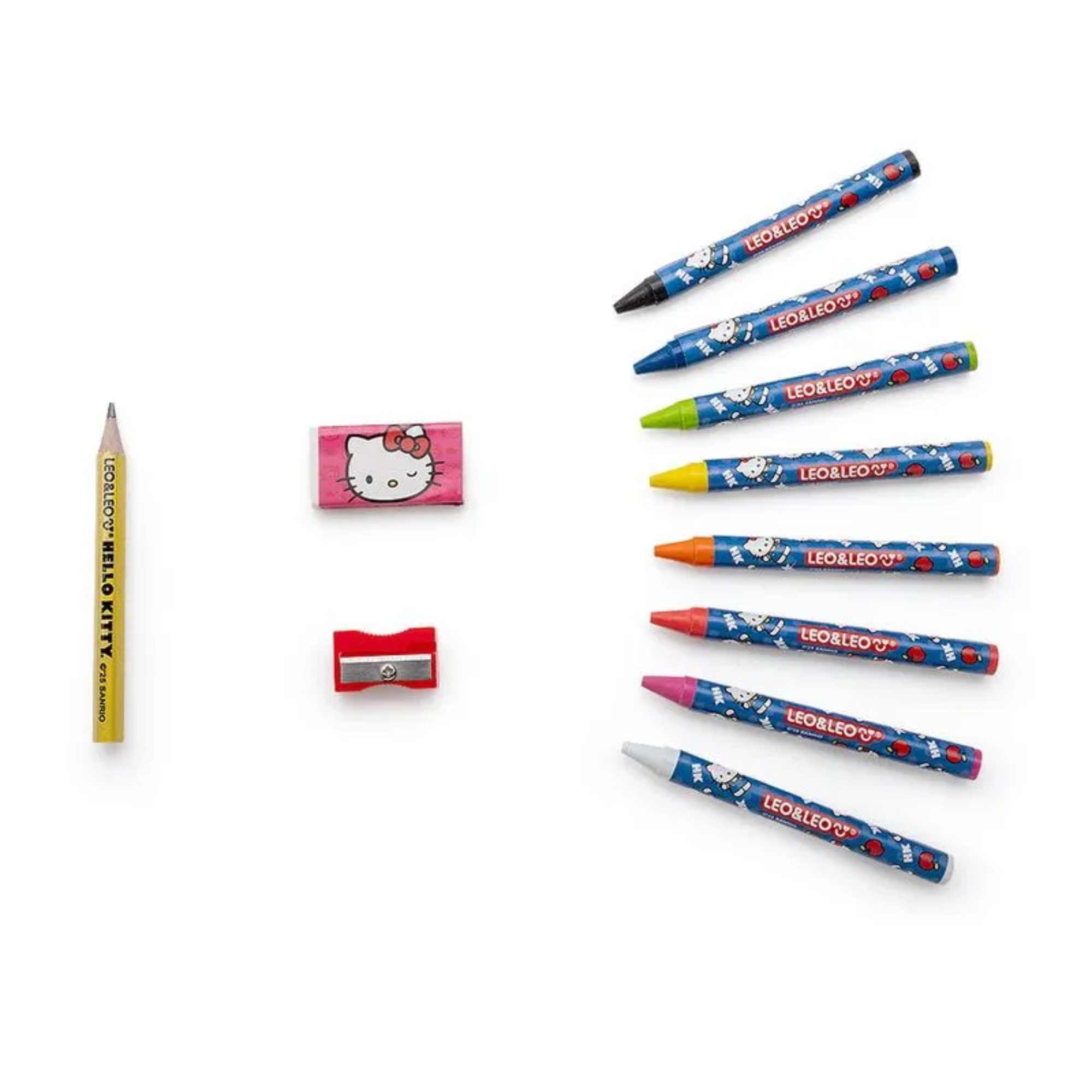 Kit Pintura Cores Personagens Hello Kitty  Estojo c/ 24 Peças Leo&Leo Leonora - 10457