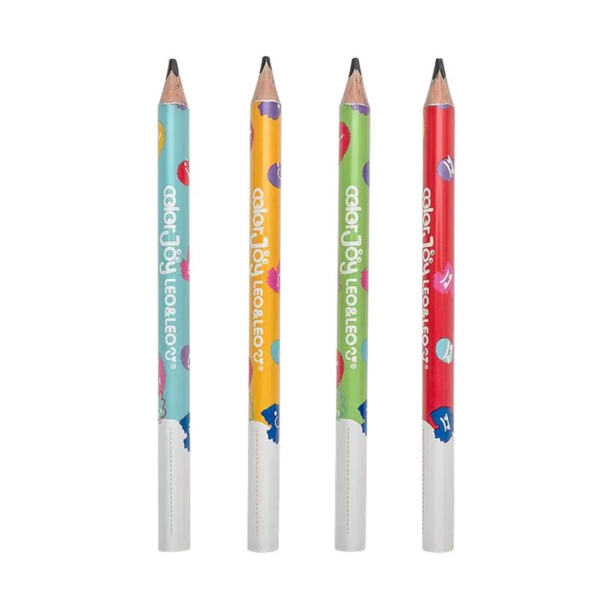 Lápis Grafite HB Big Triangular Color Joy - Pote com 36 Unidades Leo&Leo Leonora - 10573