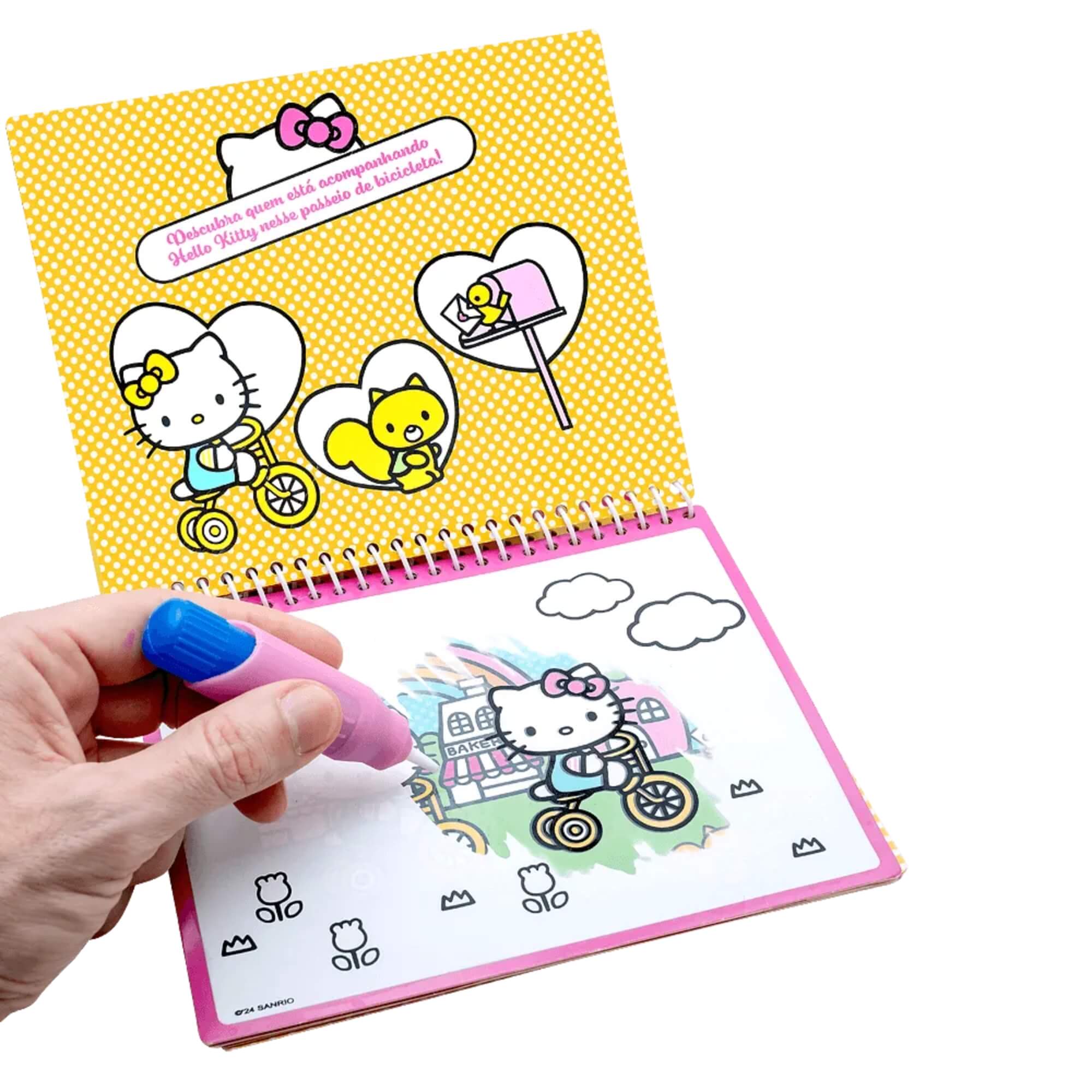 Livro de Colorir com Água Hello Kitty + Pincel Leo&Leo Leonora - 91676