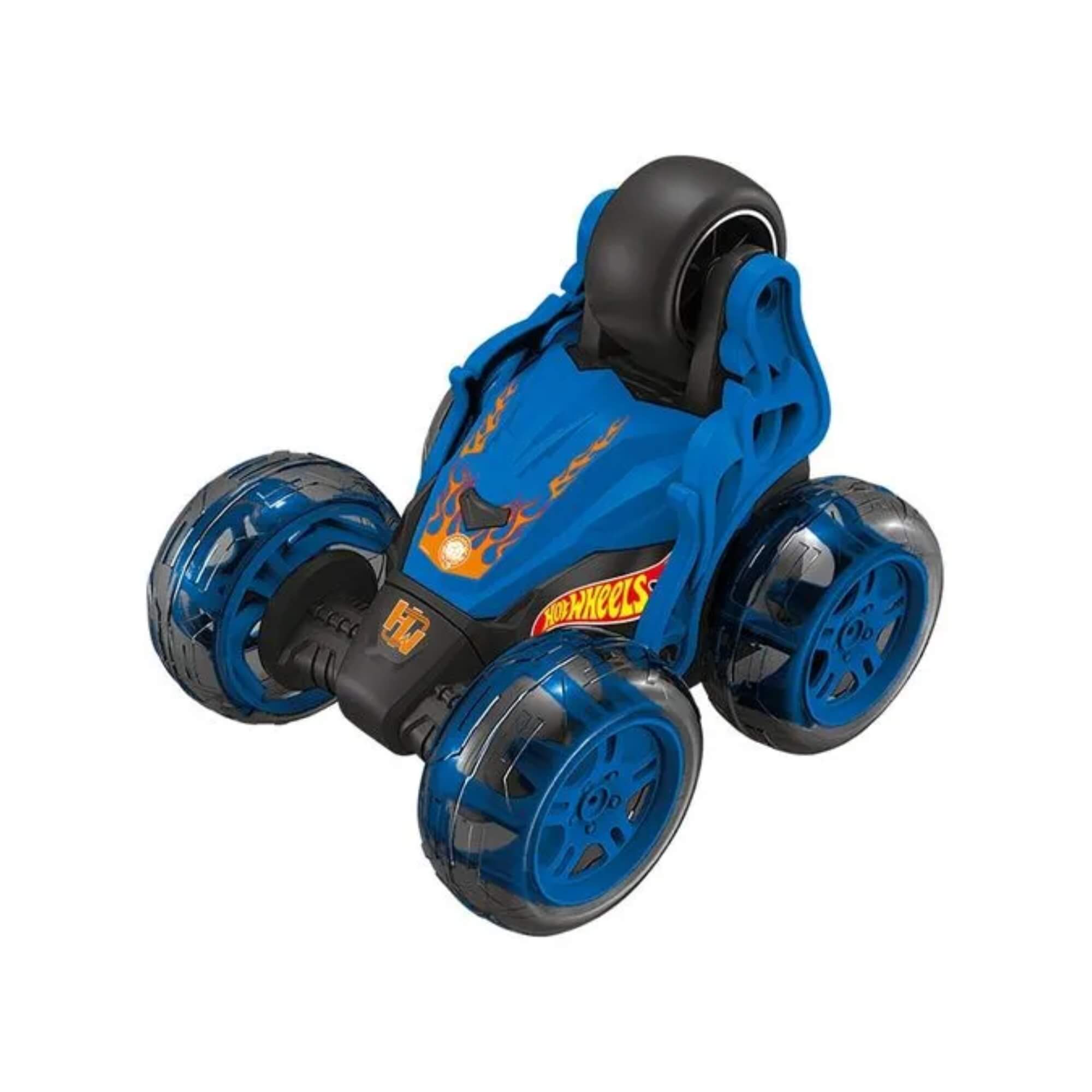 Carrinho de Controle Remoto Hot Wheels Stunt 4 Canais Azul c/ Luz e Som Multikids - BR2476