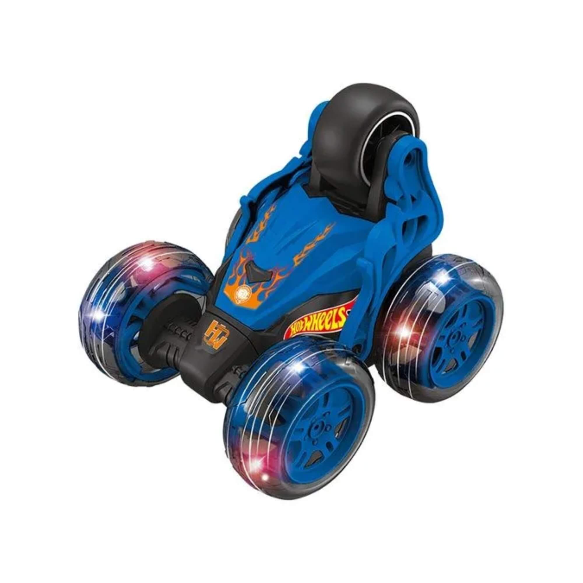 Carrinho de Controle Remoto Hot Wheels Stunt 4 Canais Azul c/ Luz e Som Multikids - BR2476