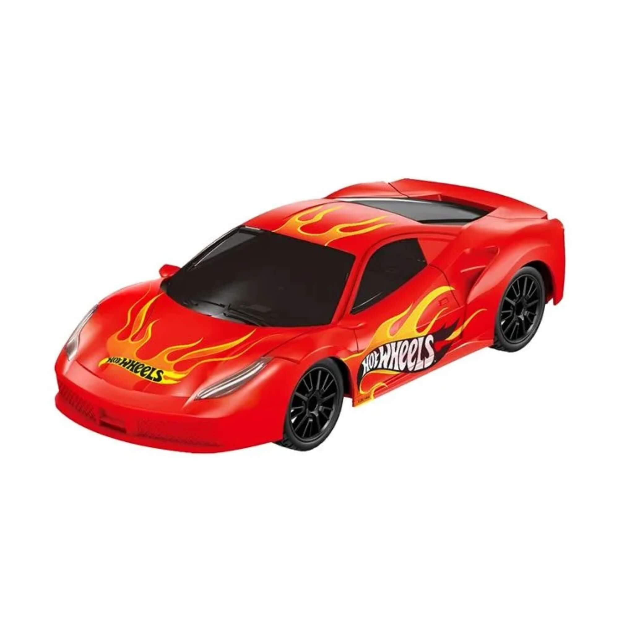 Carrinho de Controle Remoto Hot Wheels 4 Canais Vermelho com Luz Energy X Multikids - BR2472