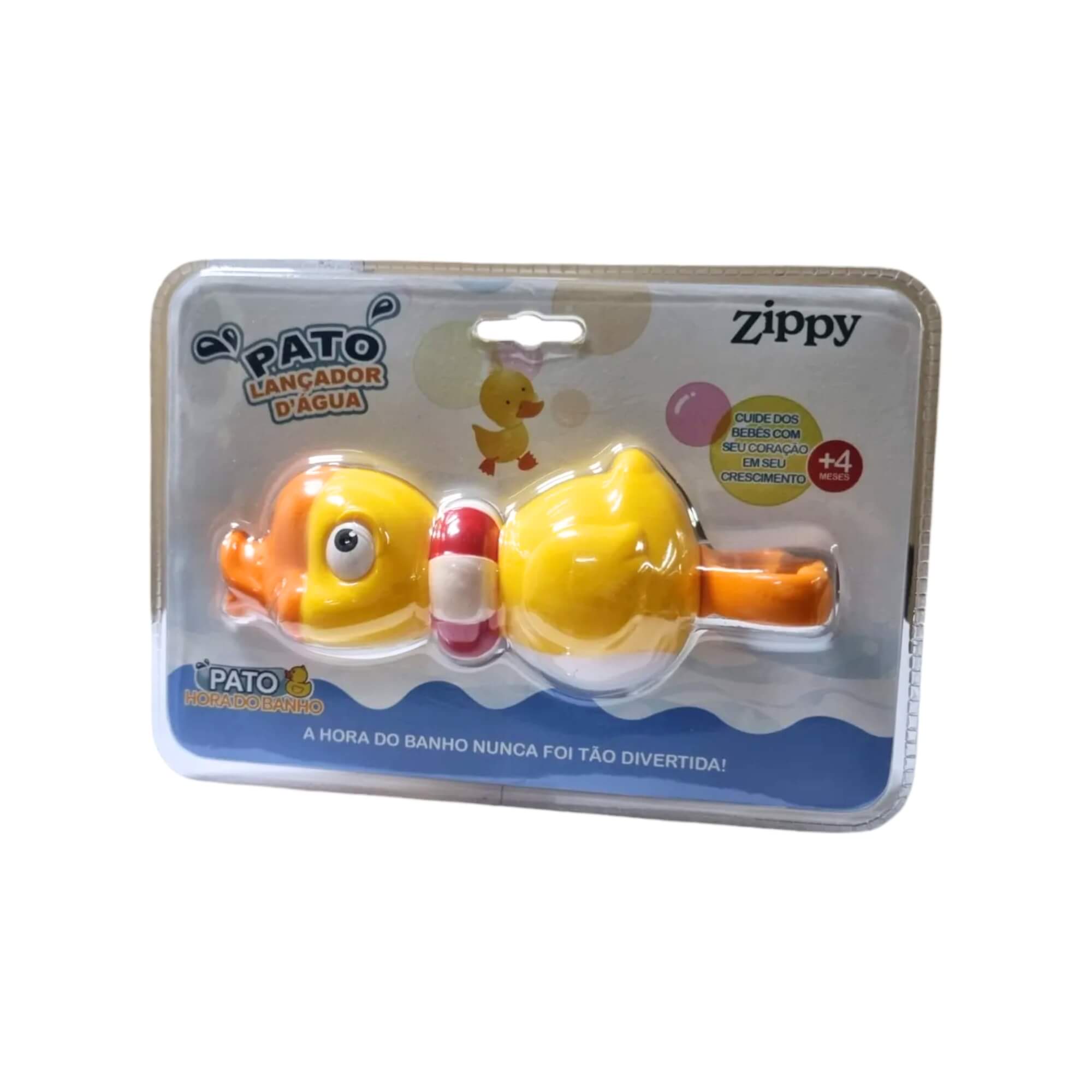 Brinquedo Infantil Patinho Lançador D'Água Hora do Banho 28cm Zippy Toys - 10352