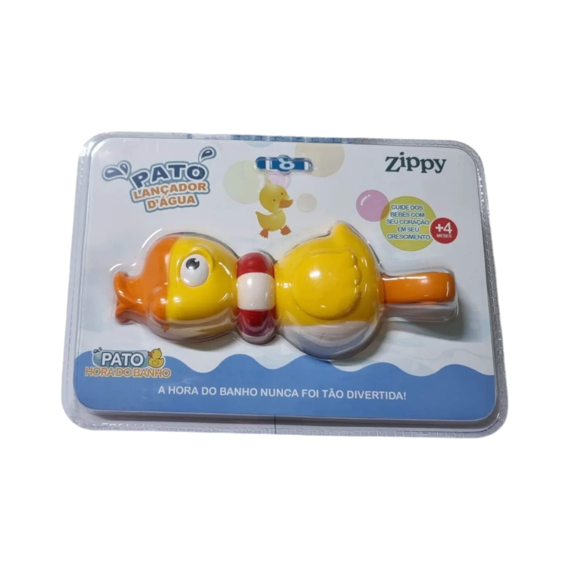 Brinquedo Infantil Patinho Lançador D'Água Hora do Banho 28cm Zippy Toys - 10352