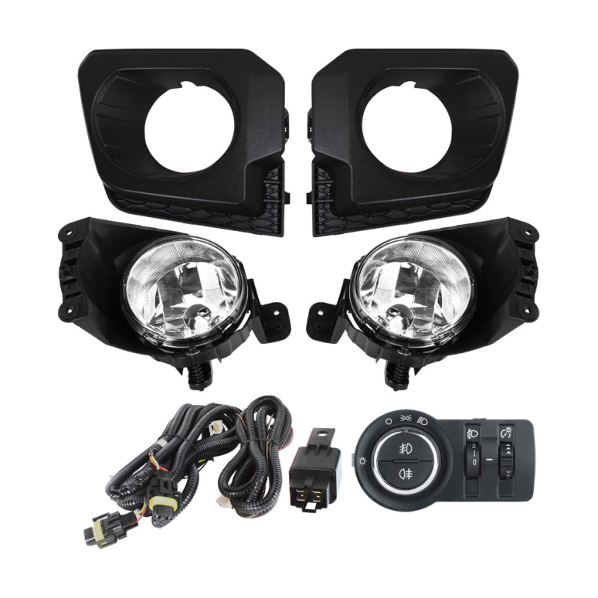 Kit S10/Trailblazer 2021 a 2024 c/ Grade, Botão Mod. Original c/ Regulagem Shocklight - SL-043410