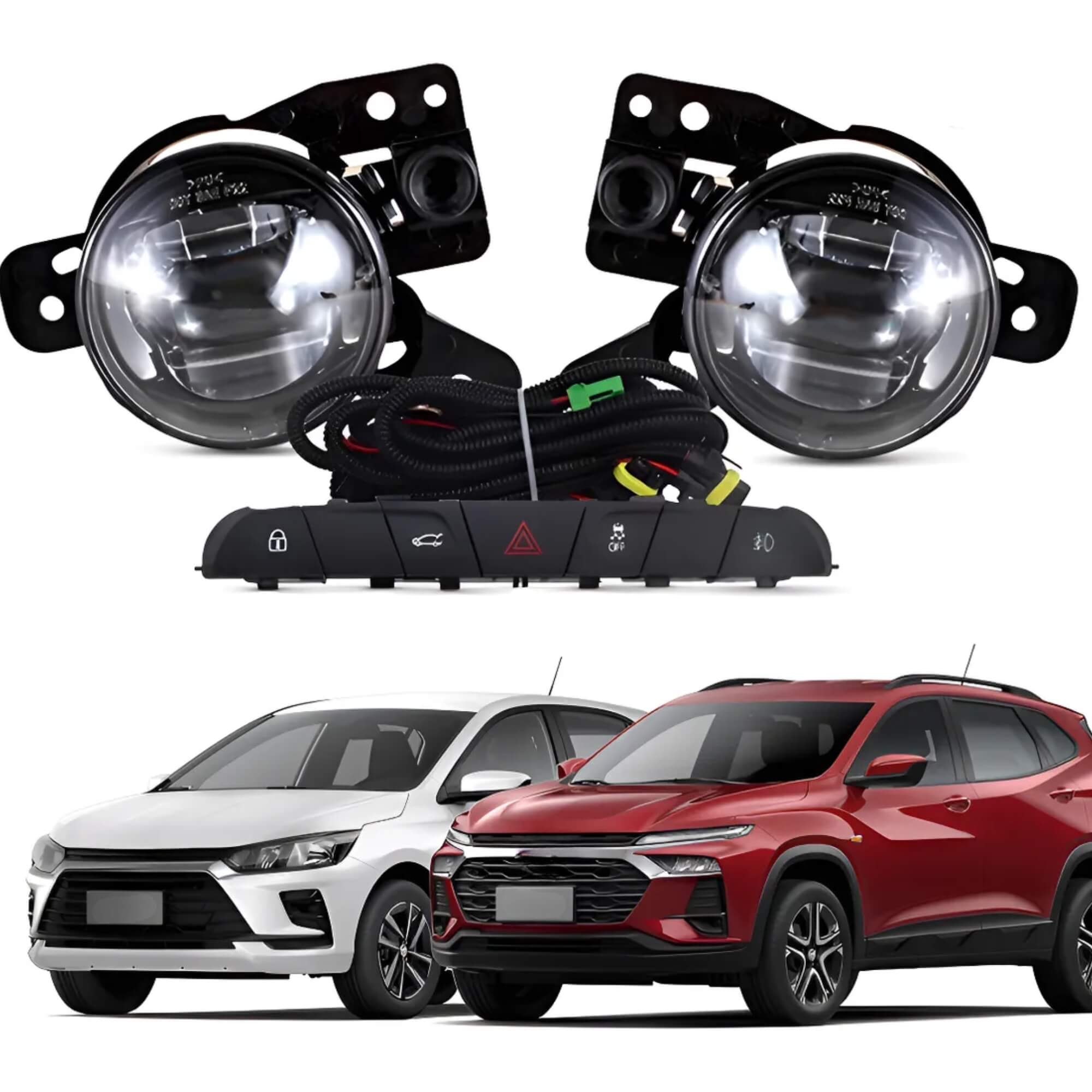 Kit Farol de Milha Novo Onix/Tracker A partir de 2026 Botão Mod Original Shocklight - SL-043710LED