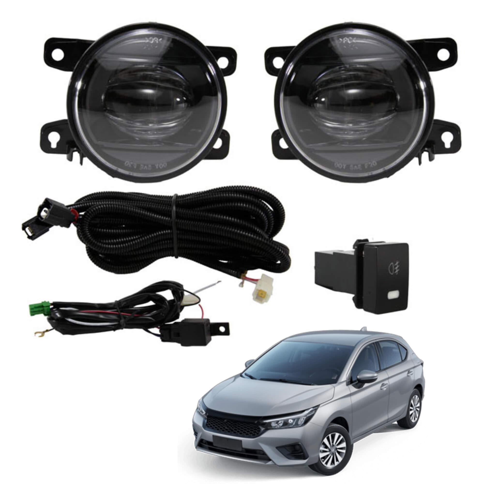 Kit Farol de Milha New City Hatch A partir de 2025 Botão Modelo Original Shocklight - SL-112510LED