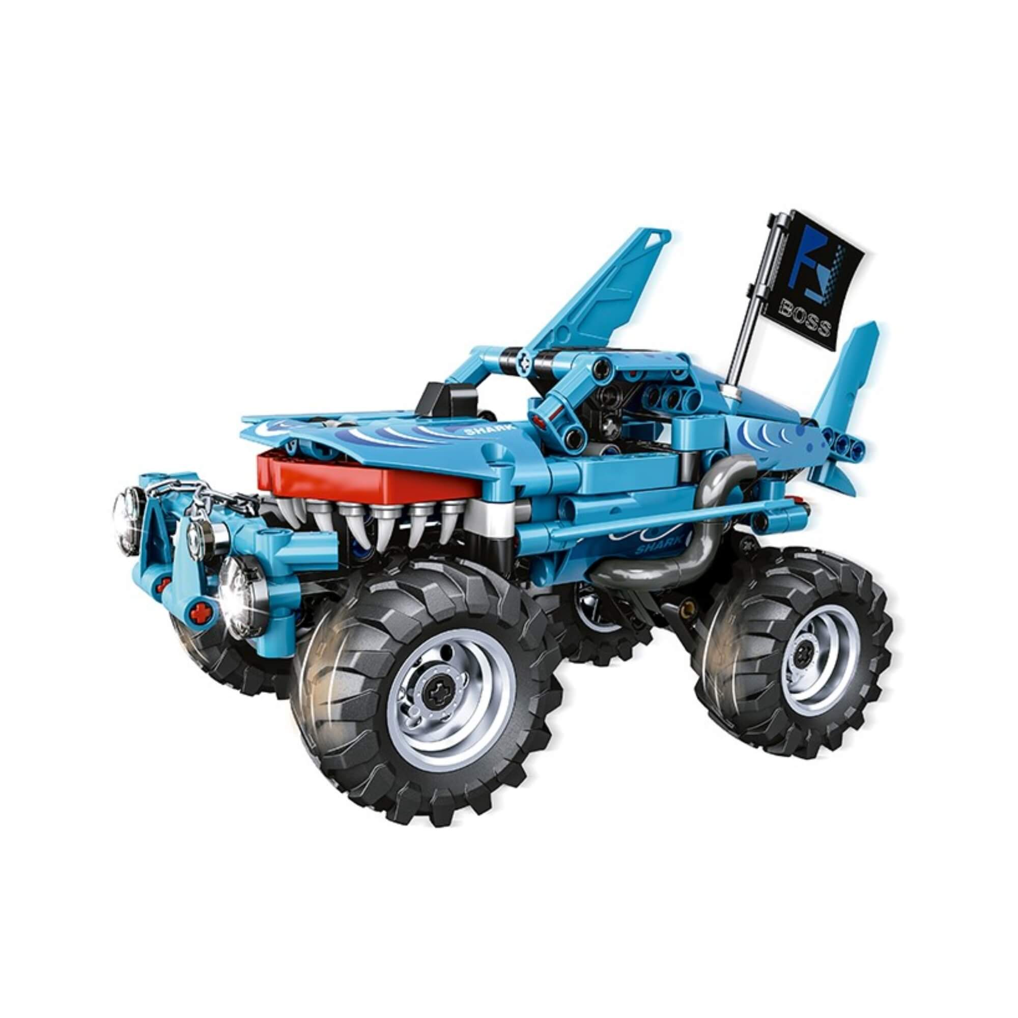 Brinquedo Infantil Blocos de Montar Super Maquina Off Road Azul 305 peças Xalingo - 28510