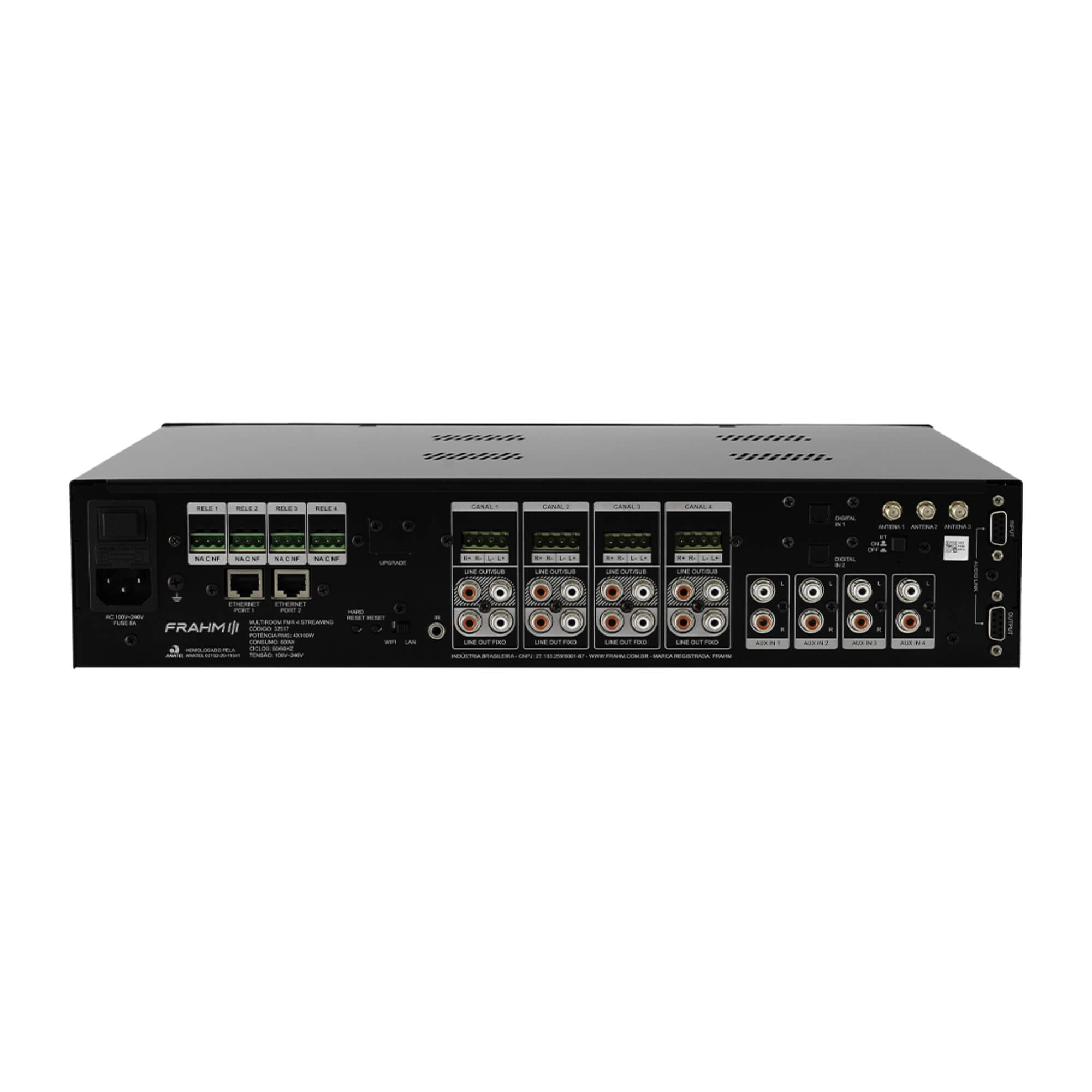 Multiroom FMR4-S 4X160W RMS Estéreo - Automação Frahm - 32517