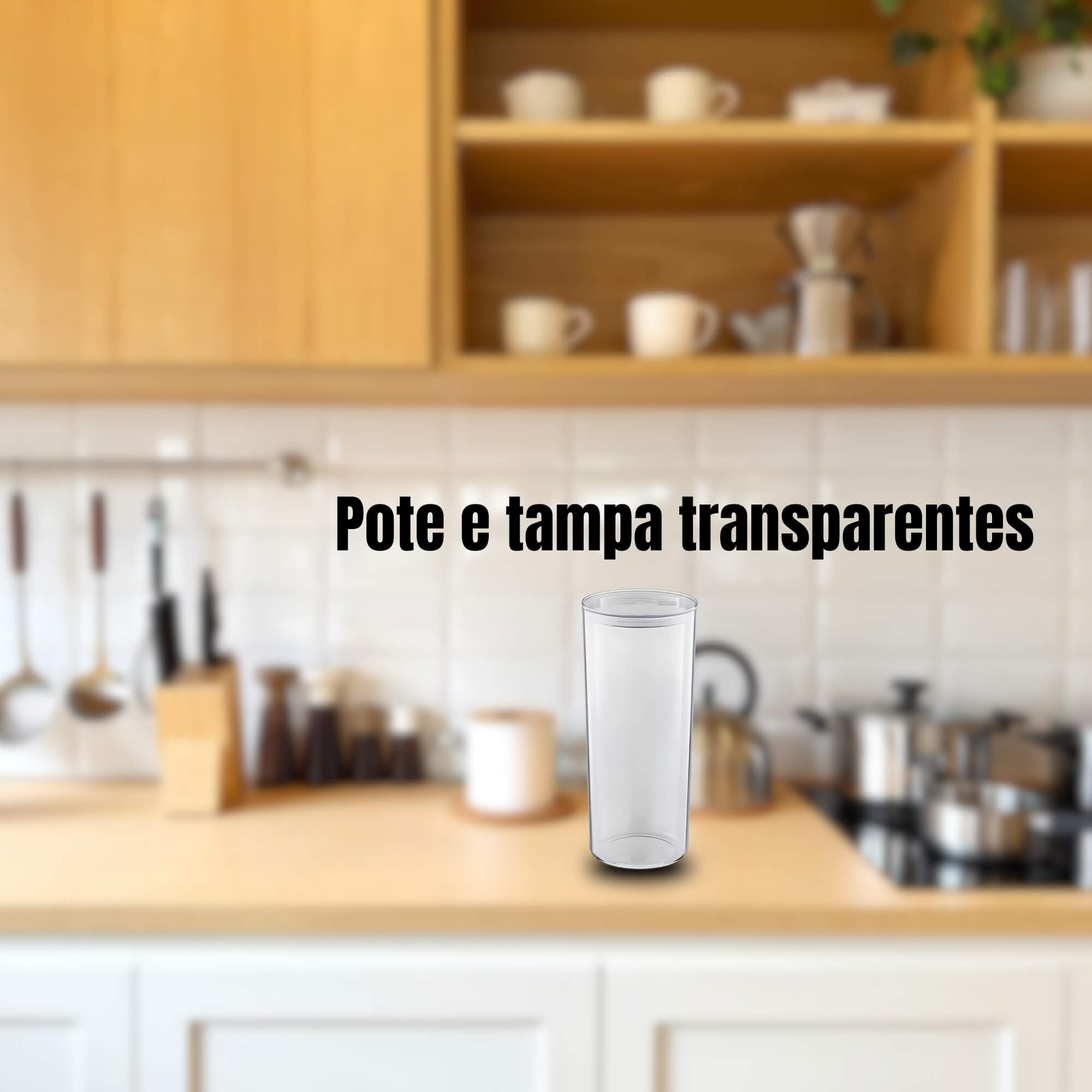 Organizador Hermético Translúcido 2.5 Litros Transparente com Tampa UZ Utilidades - UZ1302-TR
