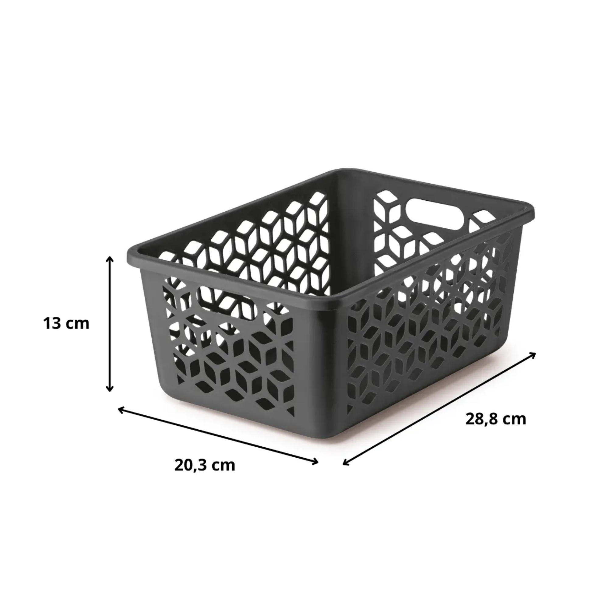 Cesto Organizador M 5 Litros Preto UZ Utilidades - UZ360
