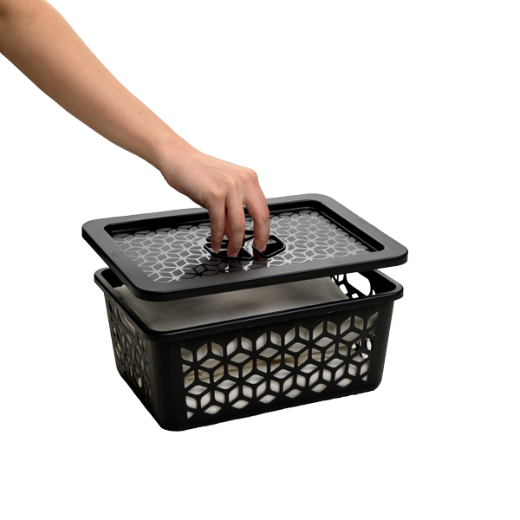 Cesto Organizador M 5 Litros Preto UZ Utilidades - UZ360