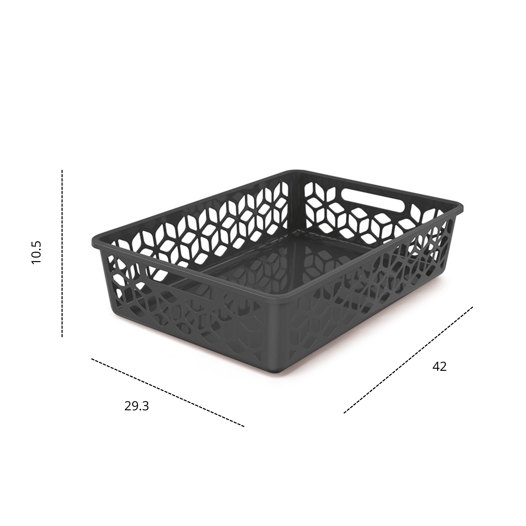 Cesto Organizador Raso 9 Litros Preto UZ Utilidades - UZ362