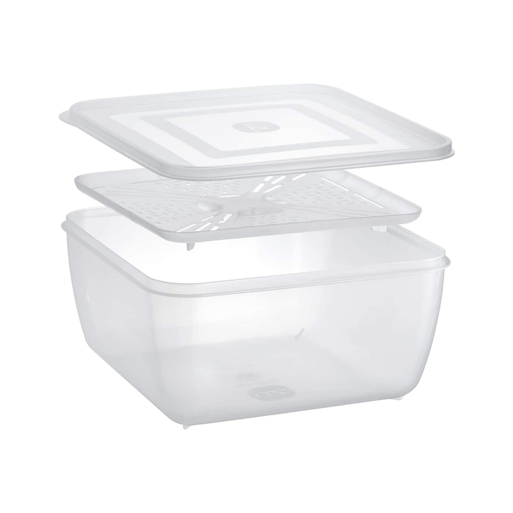 Escorredor de Verdura 5 Litros Transparente de Plástico UZ Utilidades - UZ406-TR