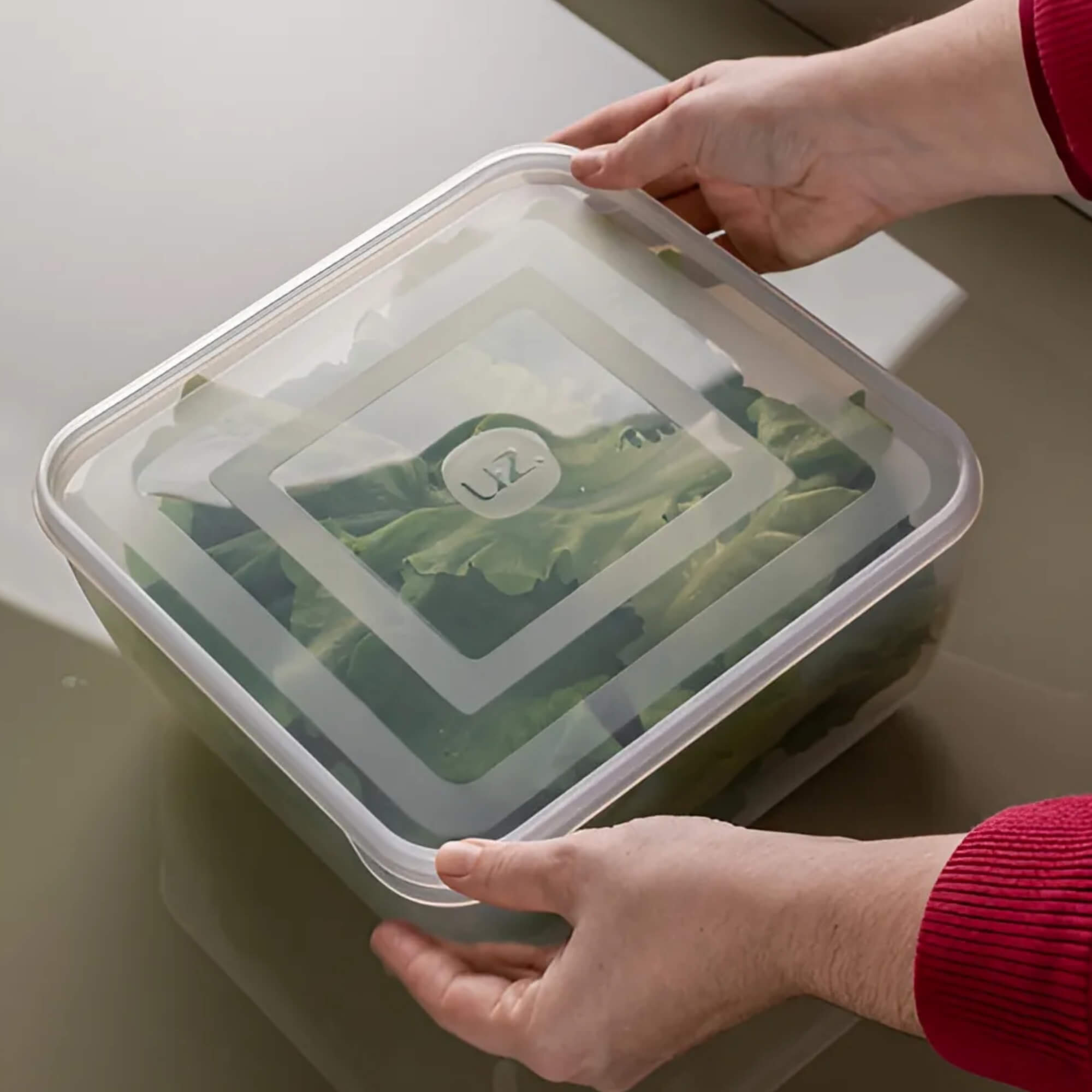 Escorredor de Verdura 5 Litros Transparente de Plástico UZ Utilidades - UZ406-TR