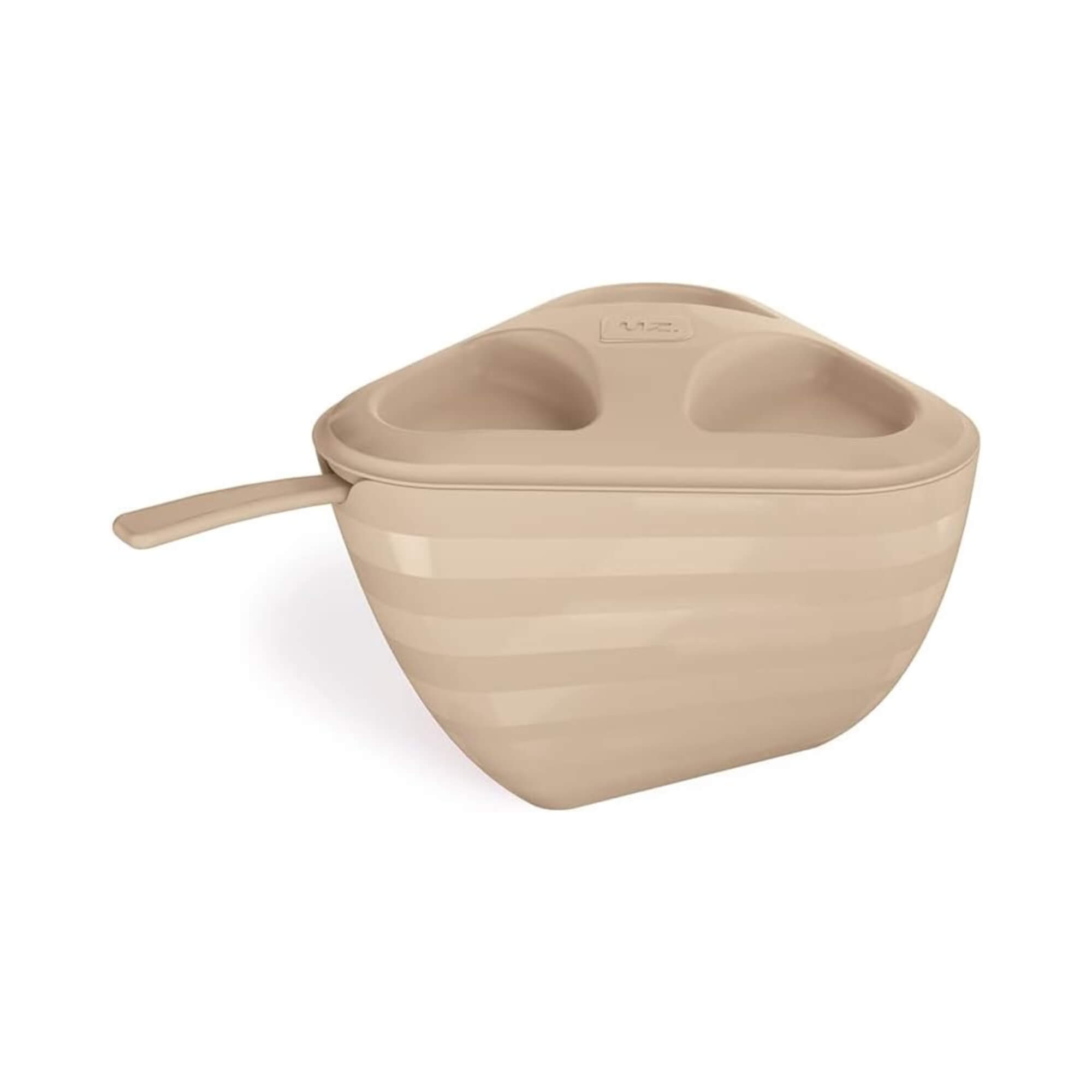 Farinheiro Slim de Plástico cor Capuccino com Tampa e Colher UZ Utilidades - UZ417-CAP