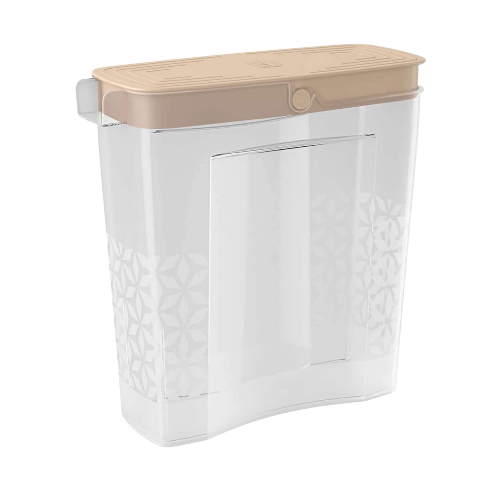 Porta Sabão em Pó Slim de Plástico 1,65L cor Cappuccino UZ Utilidades - UZ550-CAP