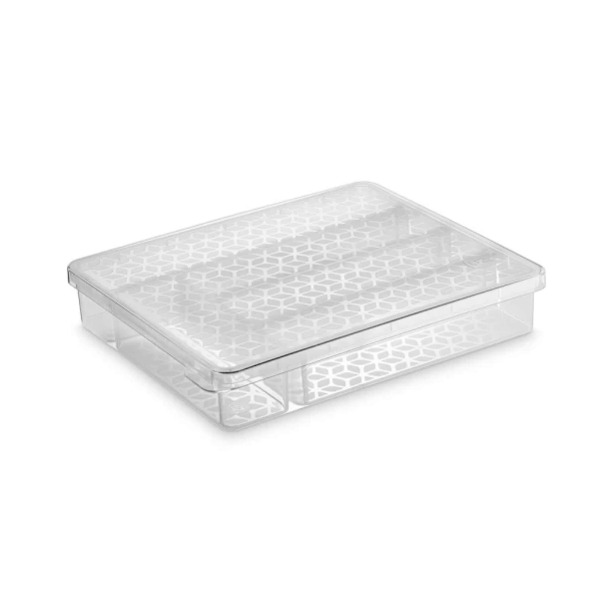 Organizador Multiuso de Plástico com Tampa Transparente UZ Utilidades - UZ662-TR