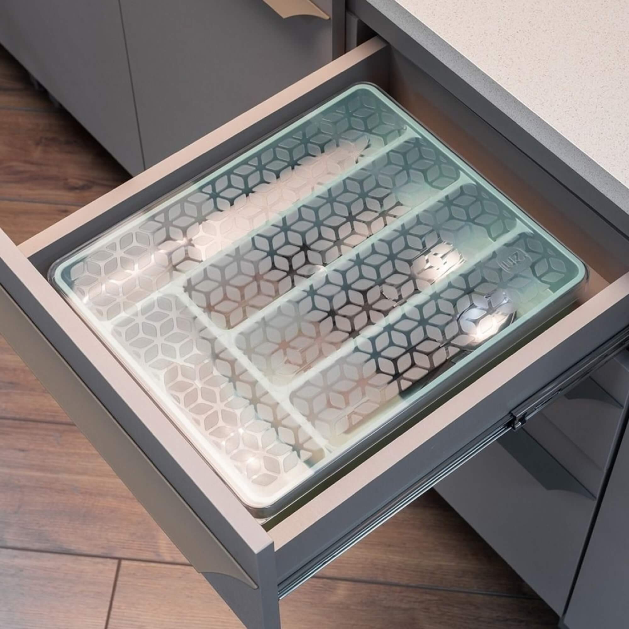 Organizador Multiuso de Plástico com Tampa Transparente UZ Utilidades - UZ662-TR