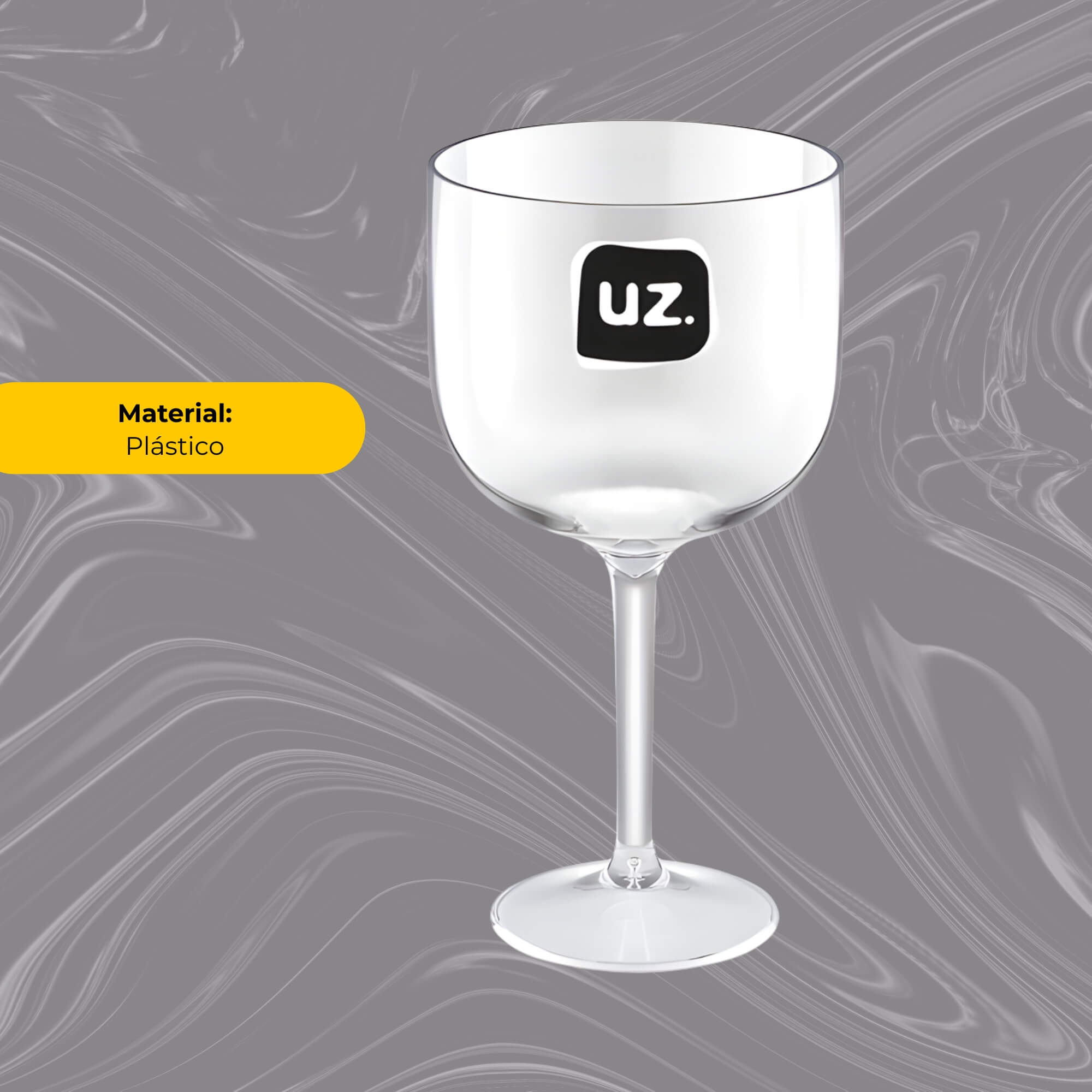 Taça Gin Translúcido de Plástico 600ml Transparente UZ Utilidades - UZ669-TR