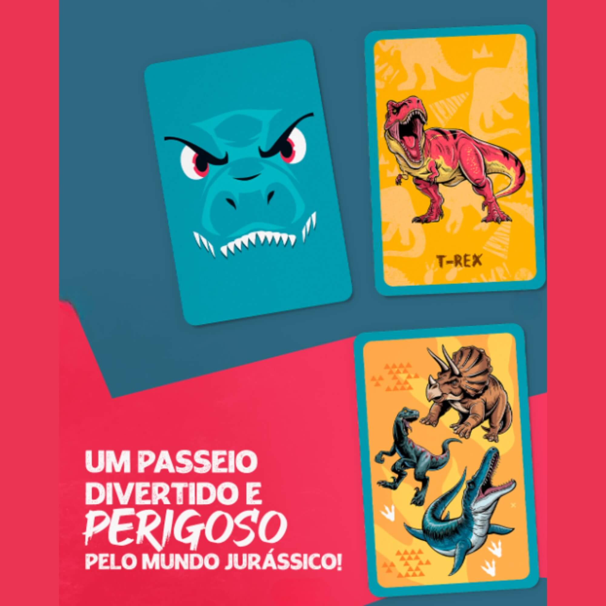 Jogo Eu Vi! T-Rex com 55 Cartas Copag - 36478