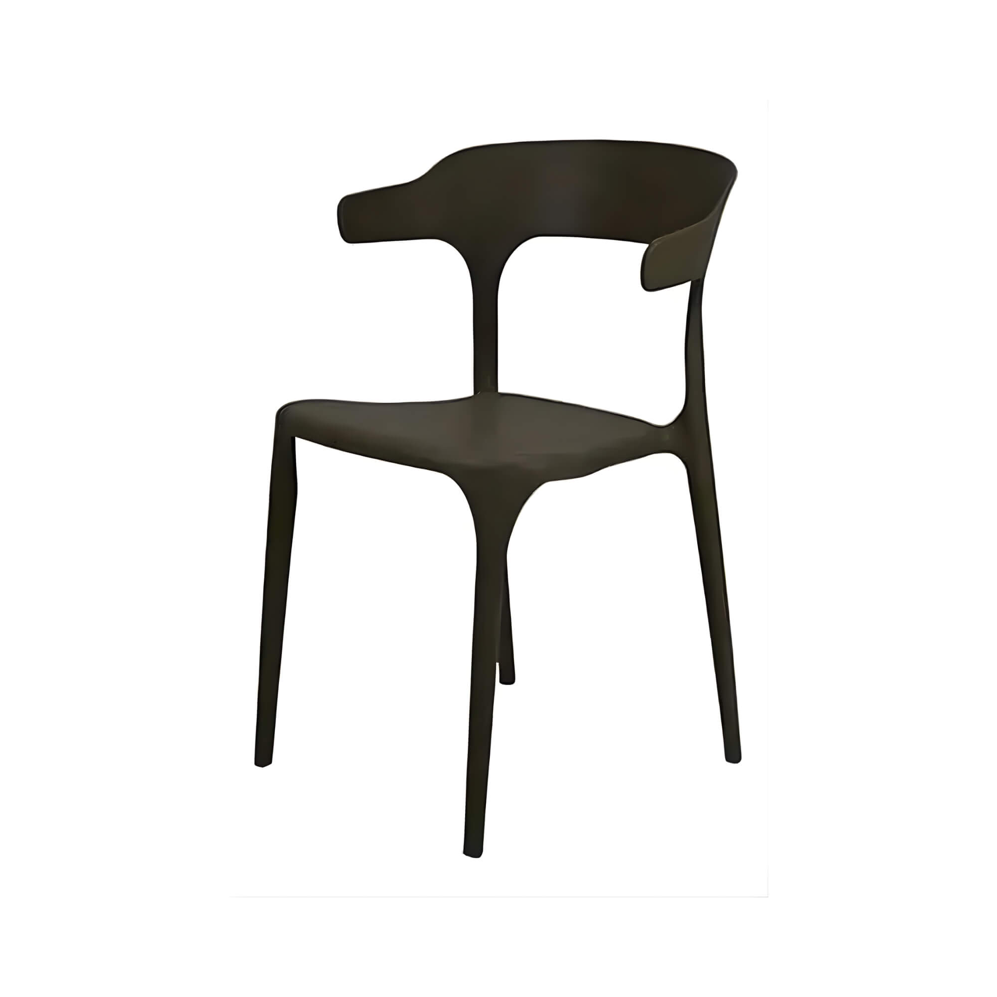COMP Kit com 2 Cadeiras Ergonômicas Chifre Preta para Mesa de Jantar