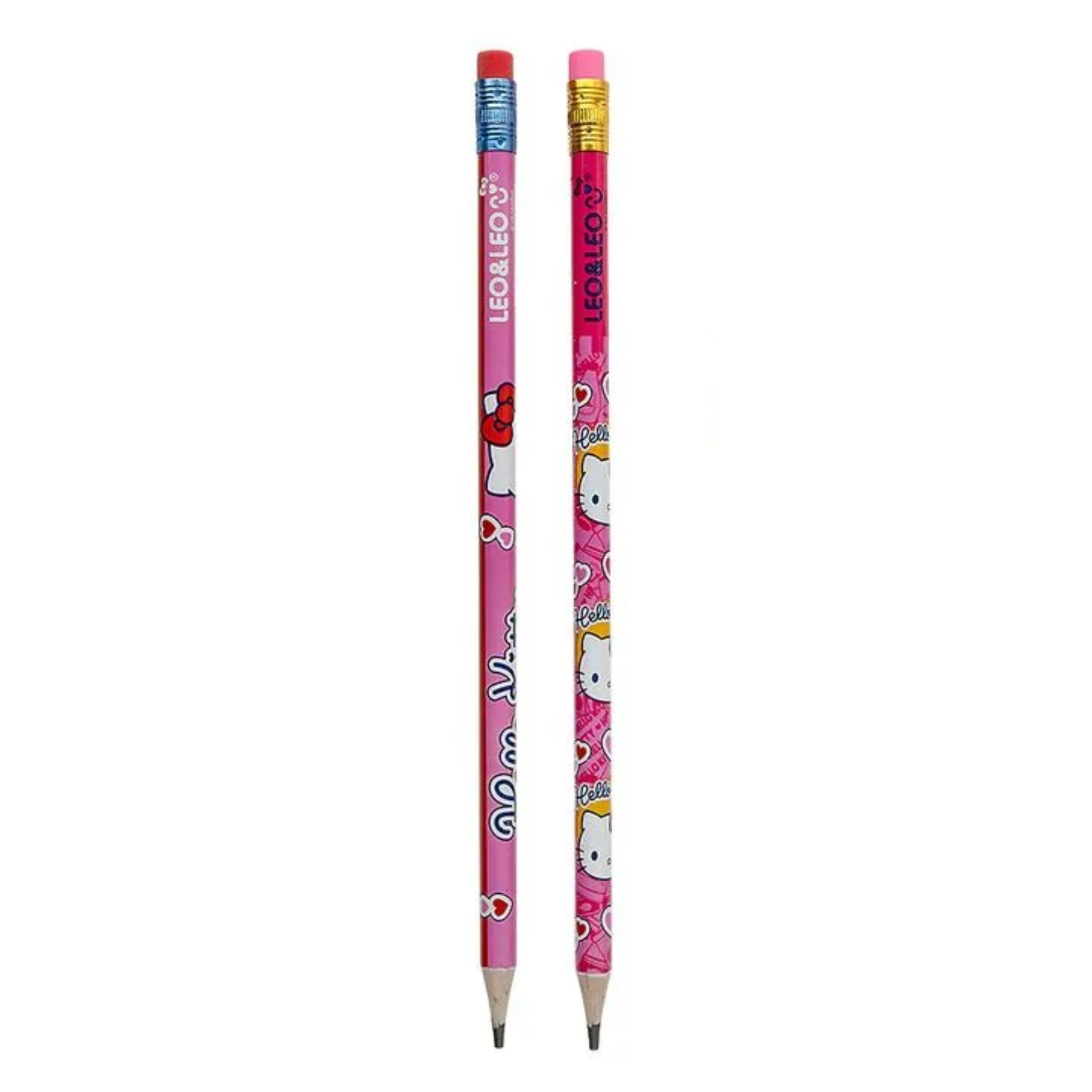 Kit Lápis Hb Hello Kitty 2 Lapis/Apontador/Borracha Leonora - 71622