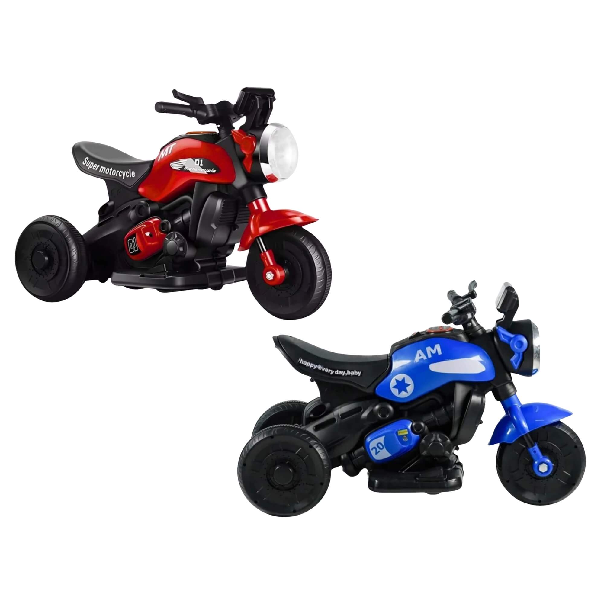 VAR Moto Elétrica Infantil First Custom com Luz e Som Zippy Toys (Escolha o Modelo)