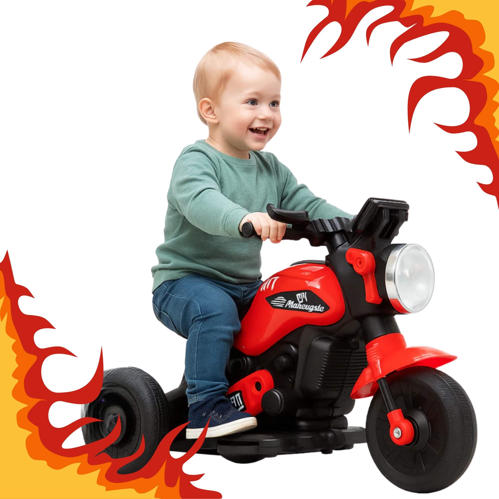 VAR Moto Elétrica Infantil First Custom com Luz e Som Zippy Toys (Escolha o Modelo)