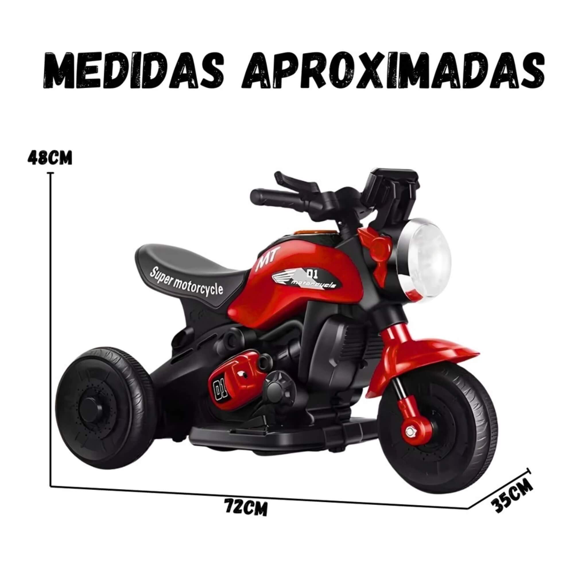VAR Moto Elétrica Infantil First Custom com Luz e Som Zippy Toys (Escolha o Modelo)