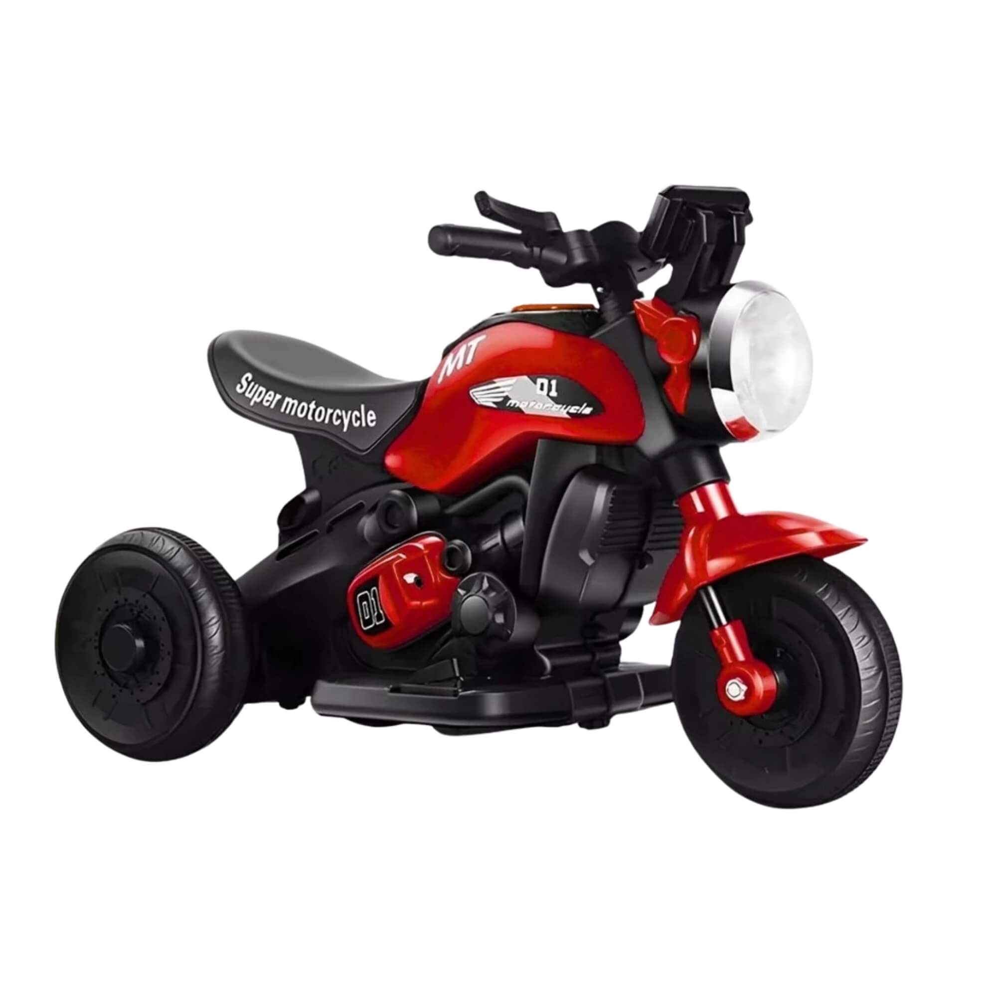 VAR Moto Elétrica Infantil First Custom com Luz e Som Zippy Toys (Escolha o Modelo) Cor:Vermelho