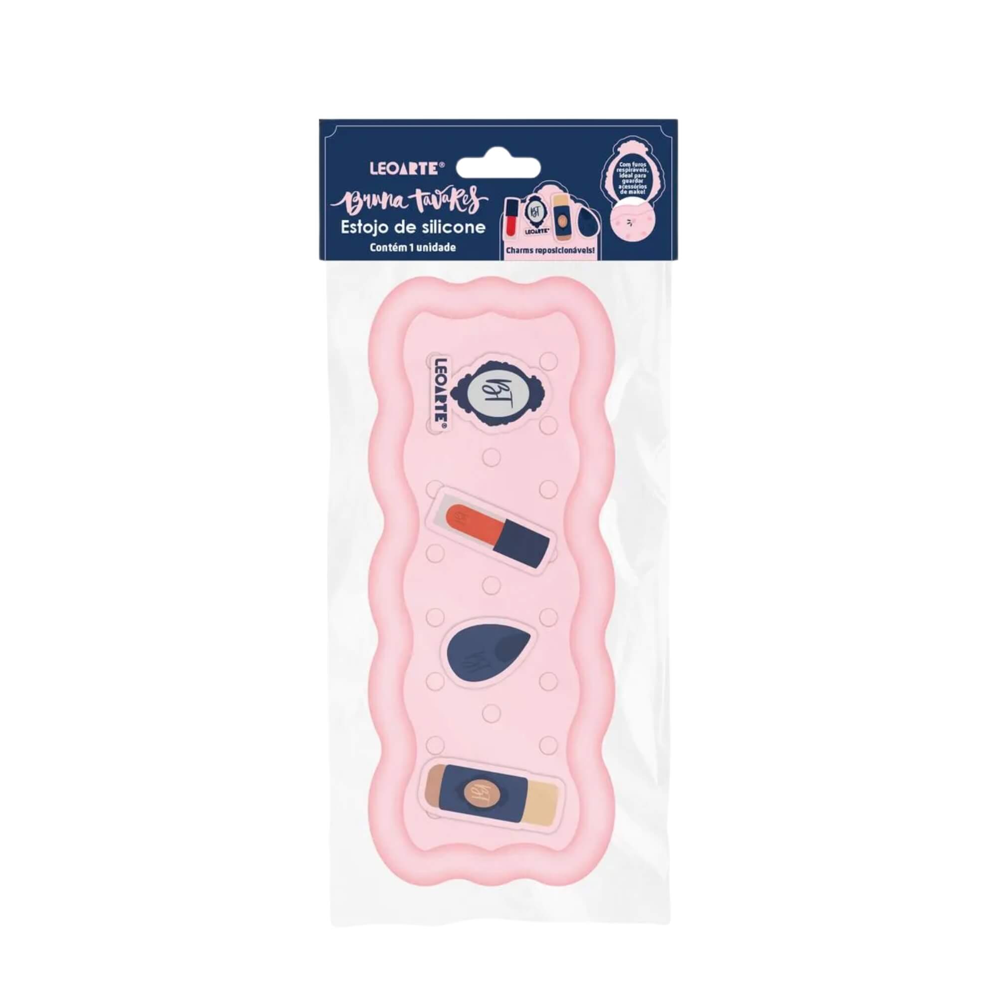 COMP Kit Exclusivo Bruna Tavares: Estojo de Silicone + Fone Sem Fio Bluetooth Leonora