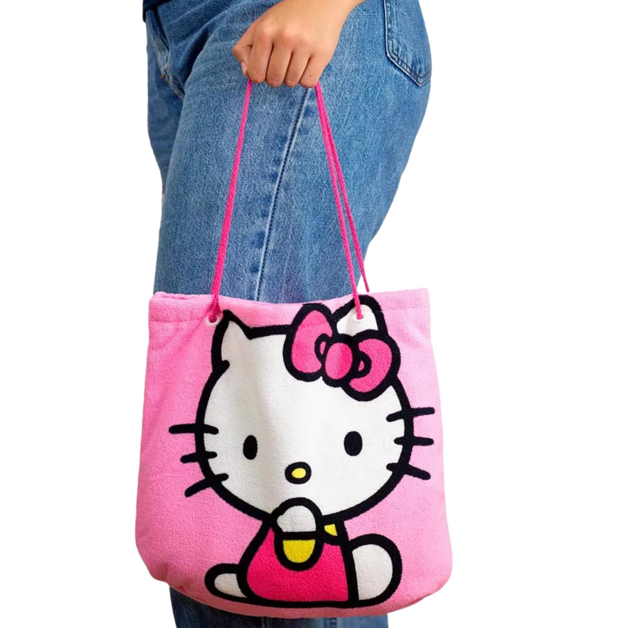 COMP Kit Hello Kitty Fofura e Diversão: Fone Sem Fio + Toalha de Praia 2 em 1