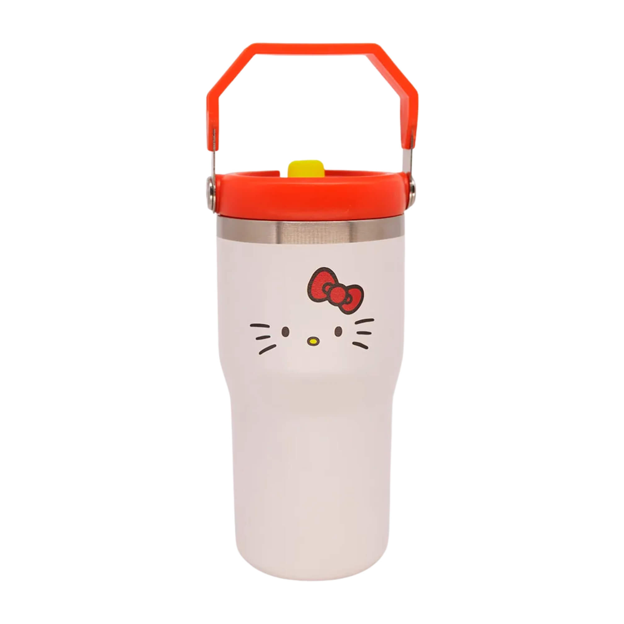 COMP Kit Hello Kitty: Almofada Huggy + Copo Térmico 650ml Tumbler Hanger Zona Criativa