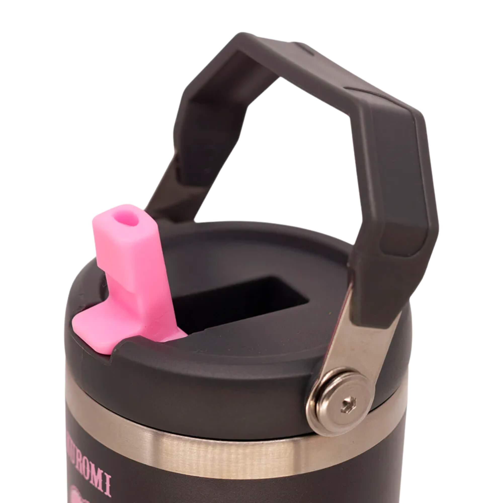 COMP Kit Kuromi: Almofada Huggy + Copo Térmico 650ml Tumbler Hanger Zona Criativa