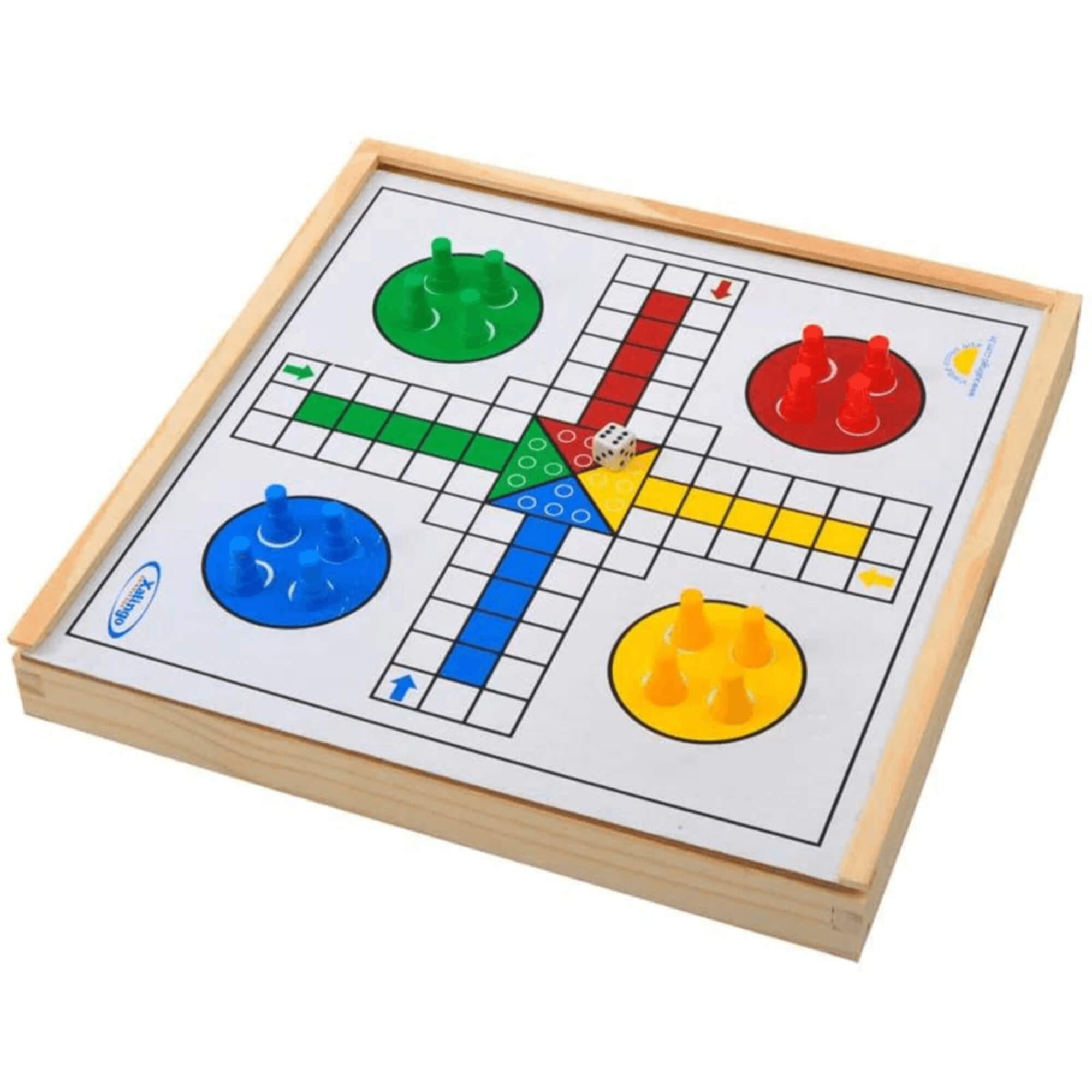Jogo 5 em 1 Ludo, Dama, Trilha, Dominó e Loto Xalingo - 65598