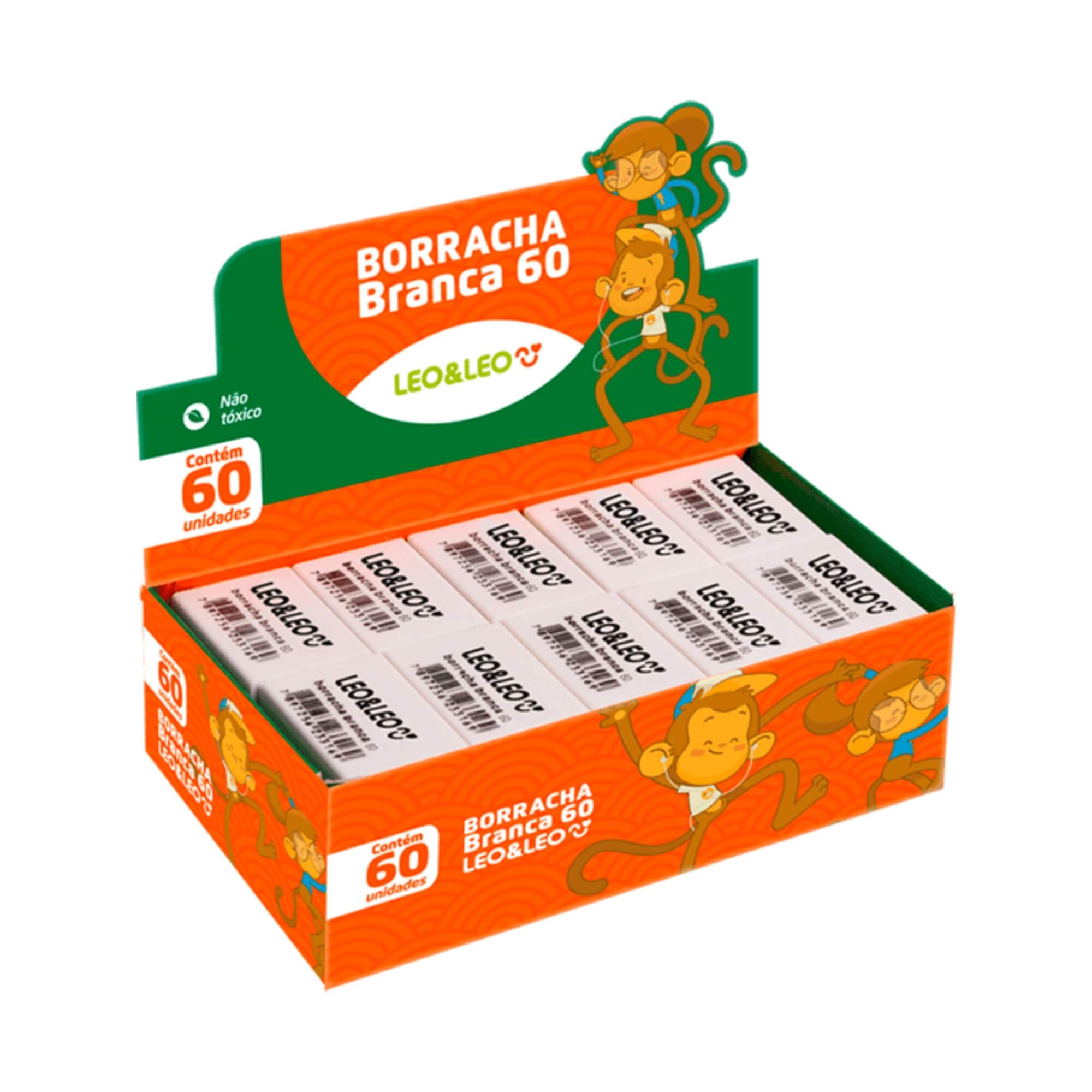 Borracha Branca Leo&Leo Caixa com 60 Unidades Leonora - 4418