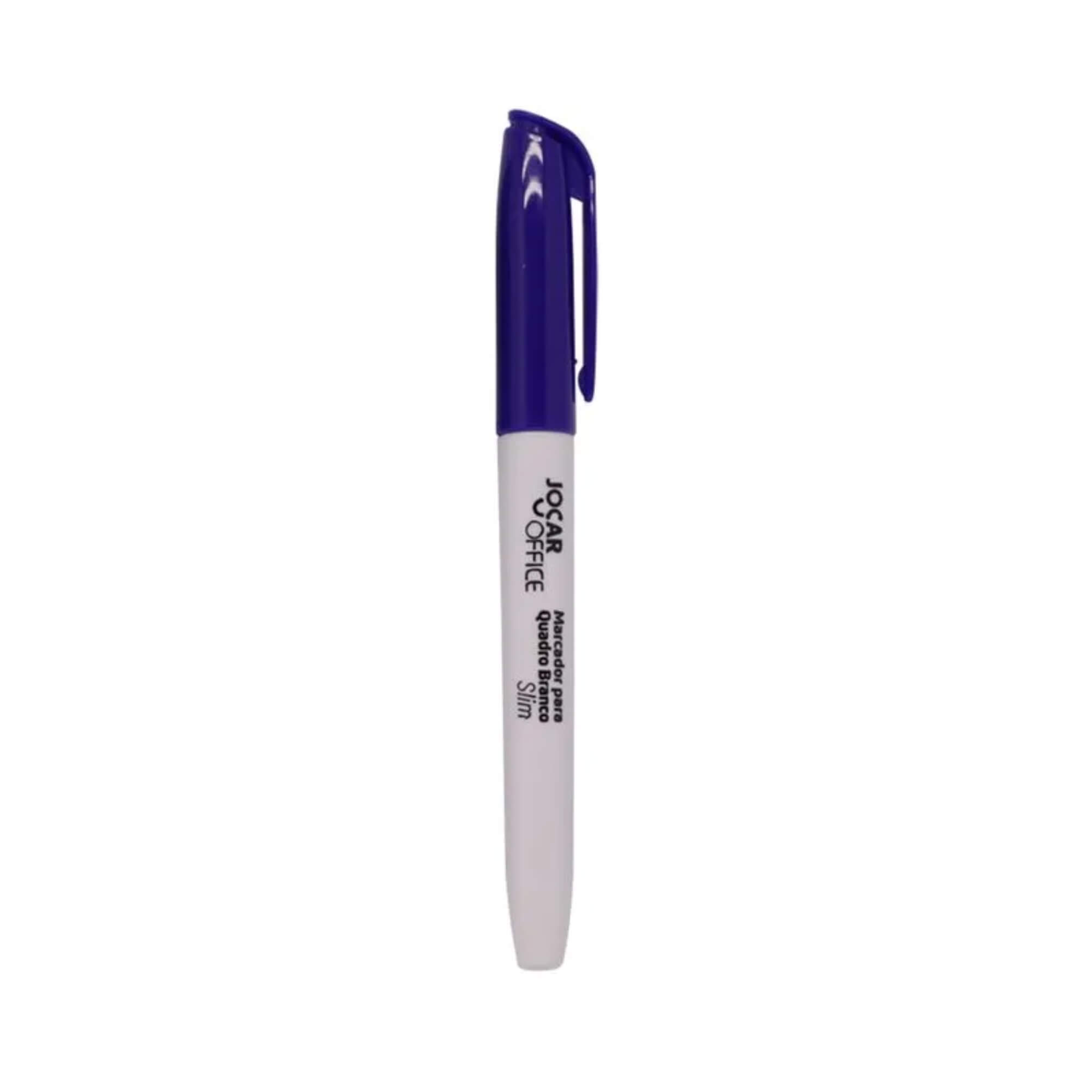 Marcador para Quadro Branco Slim Azul Caixa com 12 Unidades Jocar Office Leonora - 96093