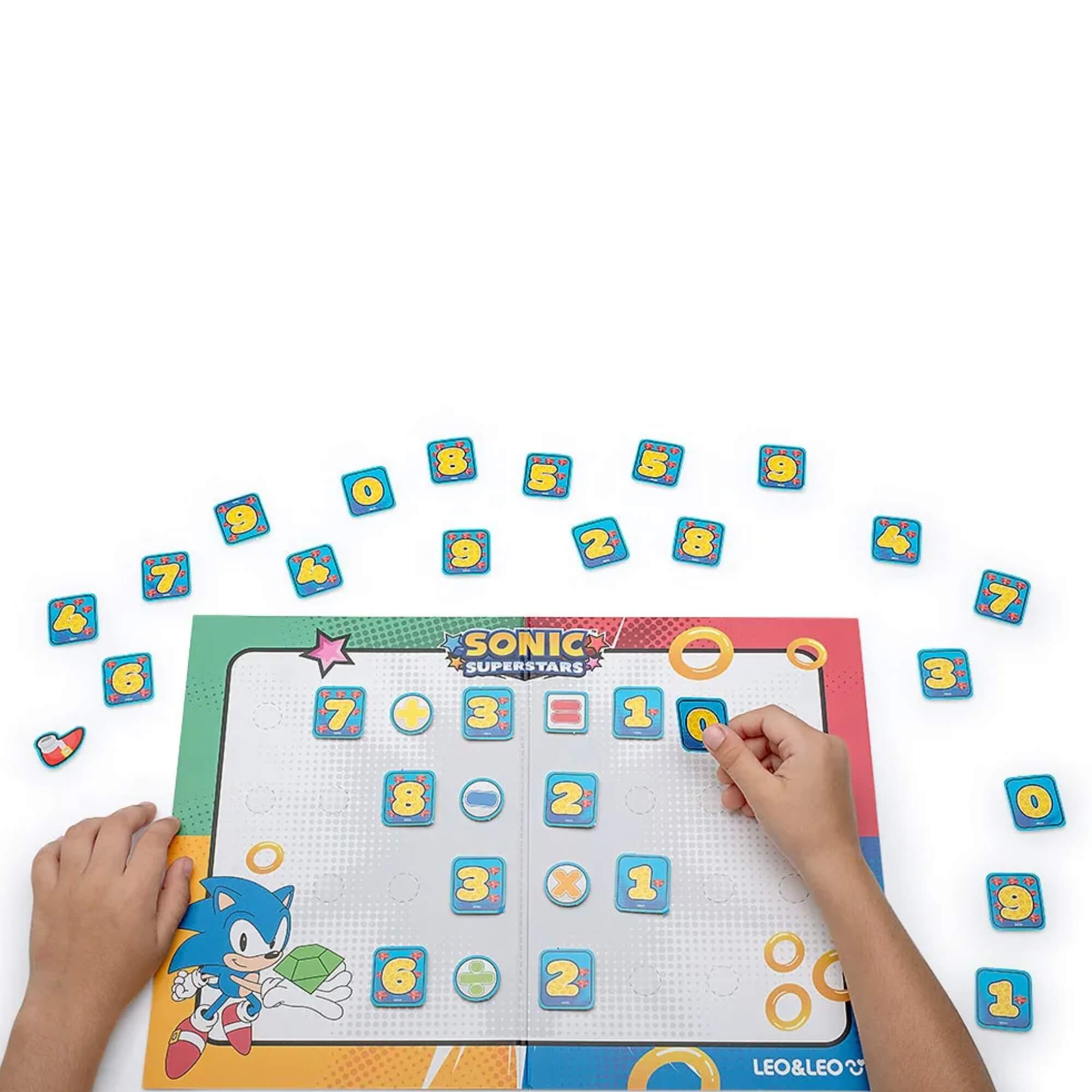 COMP Kit Educativo Sonic: Livro 3D Aprendendo a Contar + Contador Ábaco Leonora