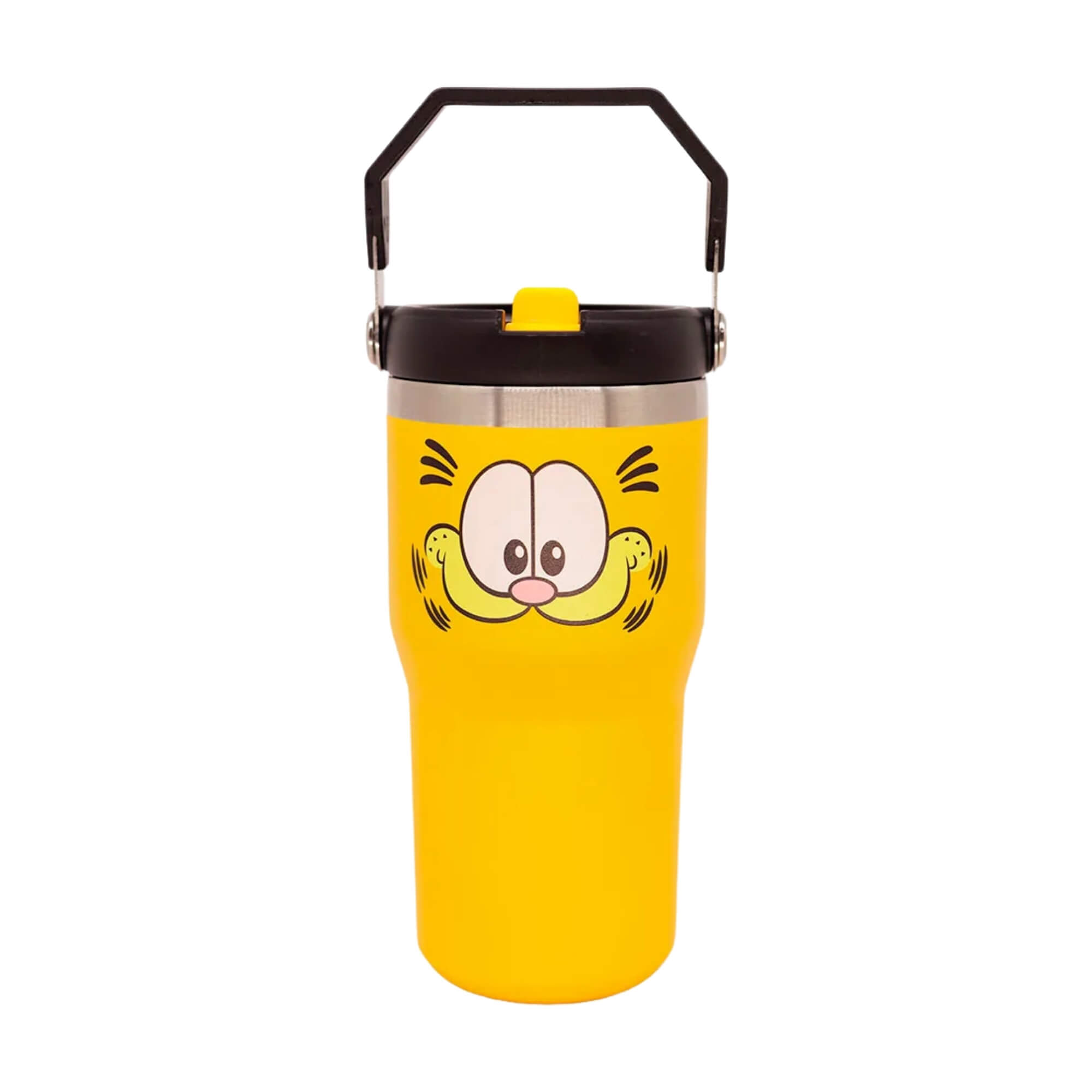 COMP Kit Garfield: Almofada Huggy + Copo Térmico Tumbler Hanger Zona Criativa