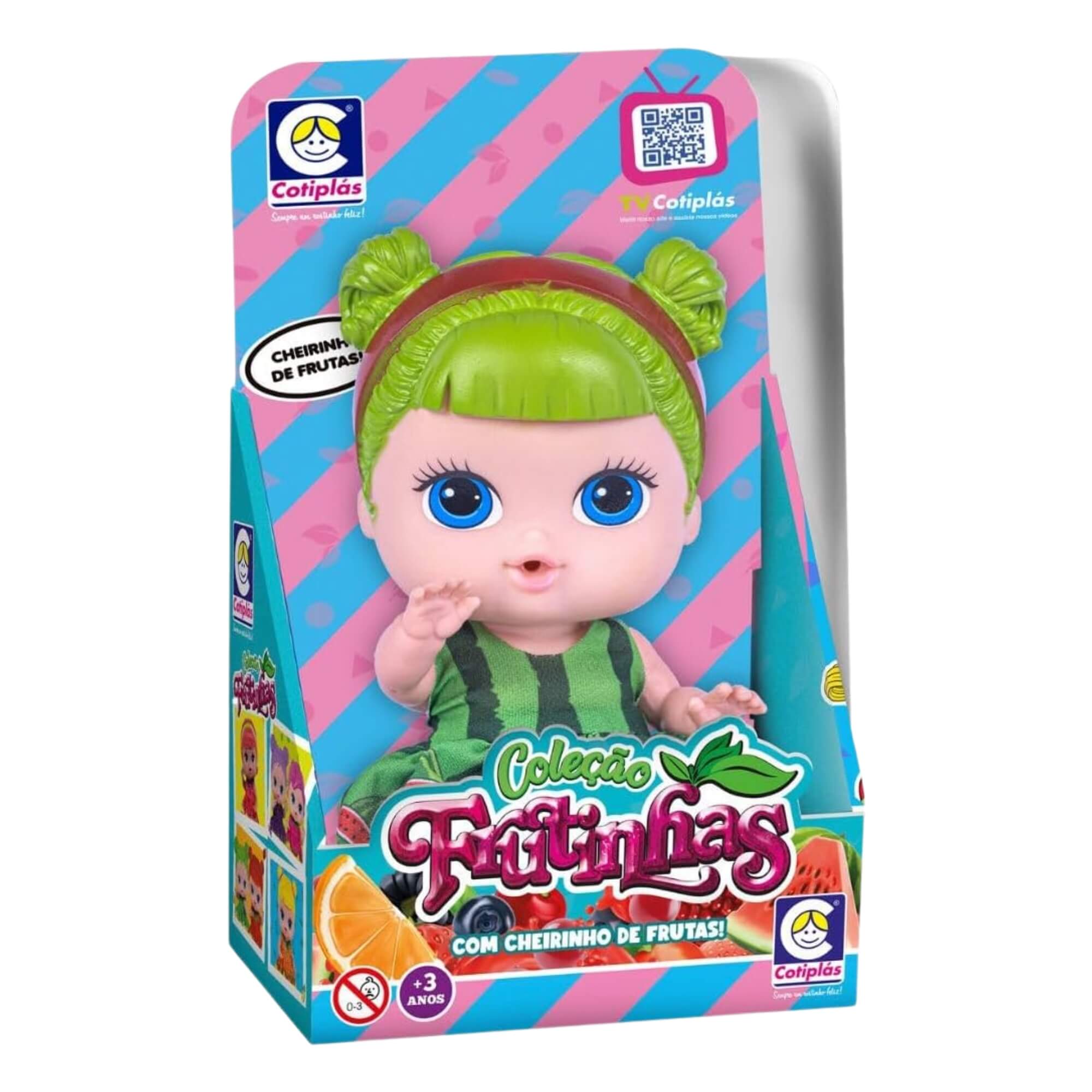 COMP Kit Bonecas Coleção Frutinhas Cotiplás: Melancia + Abacaxi