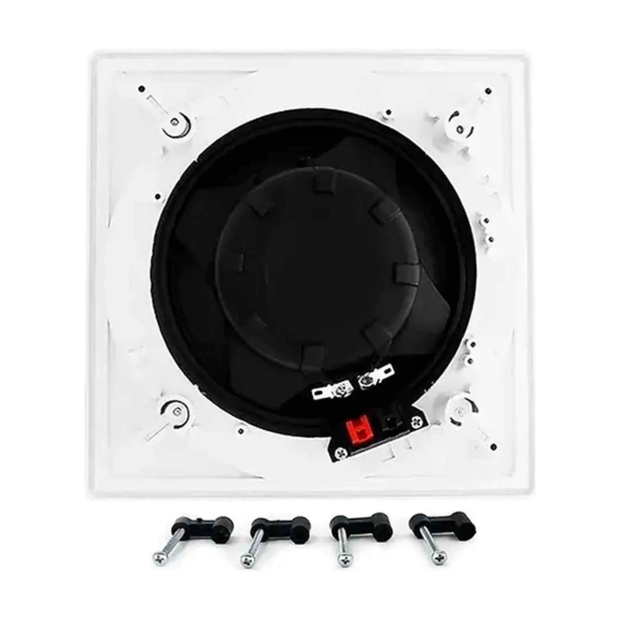 Kit com 4 Arandelas 6" Quadradas Brancas + Receiver LSA 7000 PRO Leson - 2LS70QB04