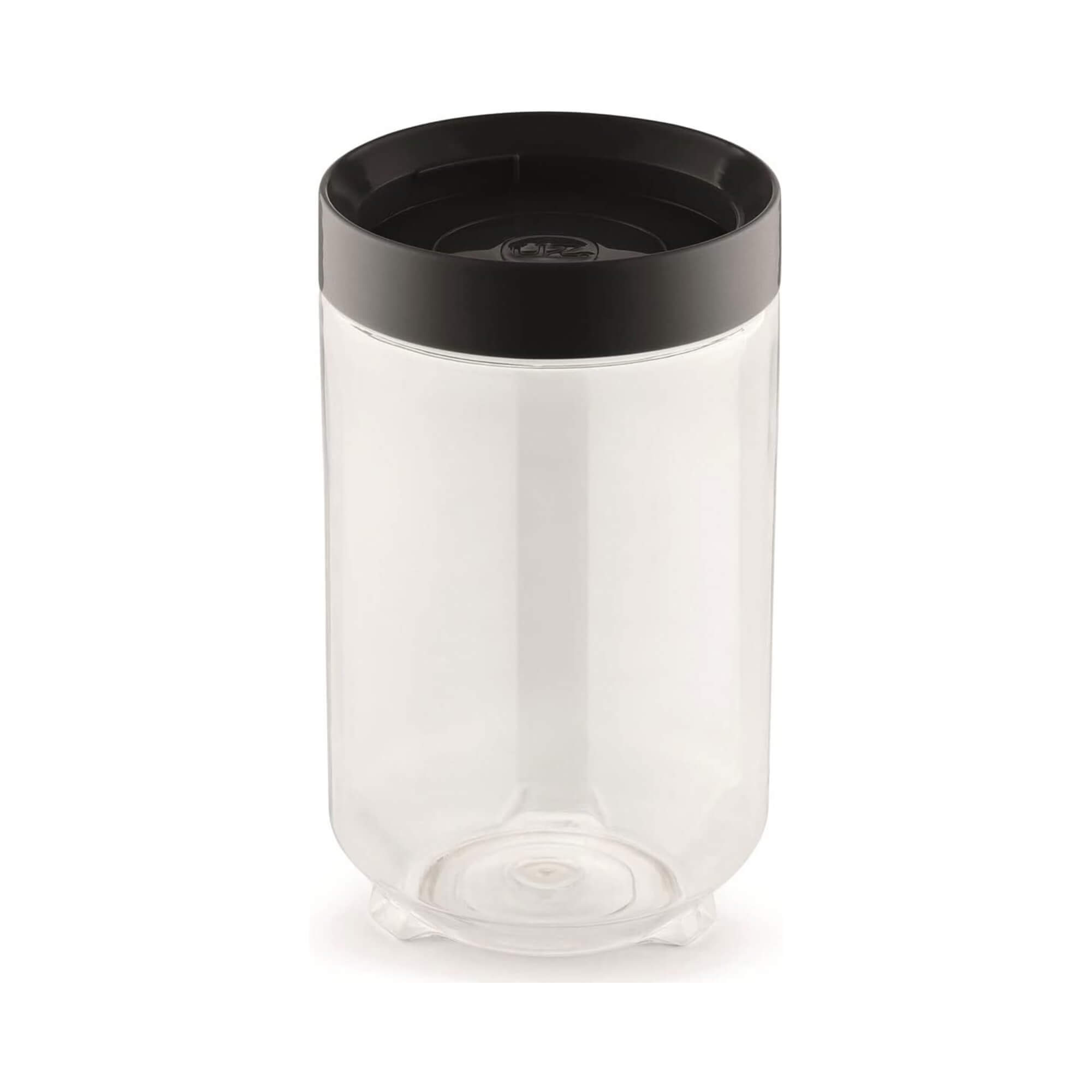COMP Kit 3 Potes Organizadores Conecta UZ Utilidades: 600ml, 900ml e 1,2 Litros (Tampa Preta)
