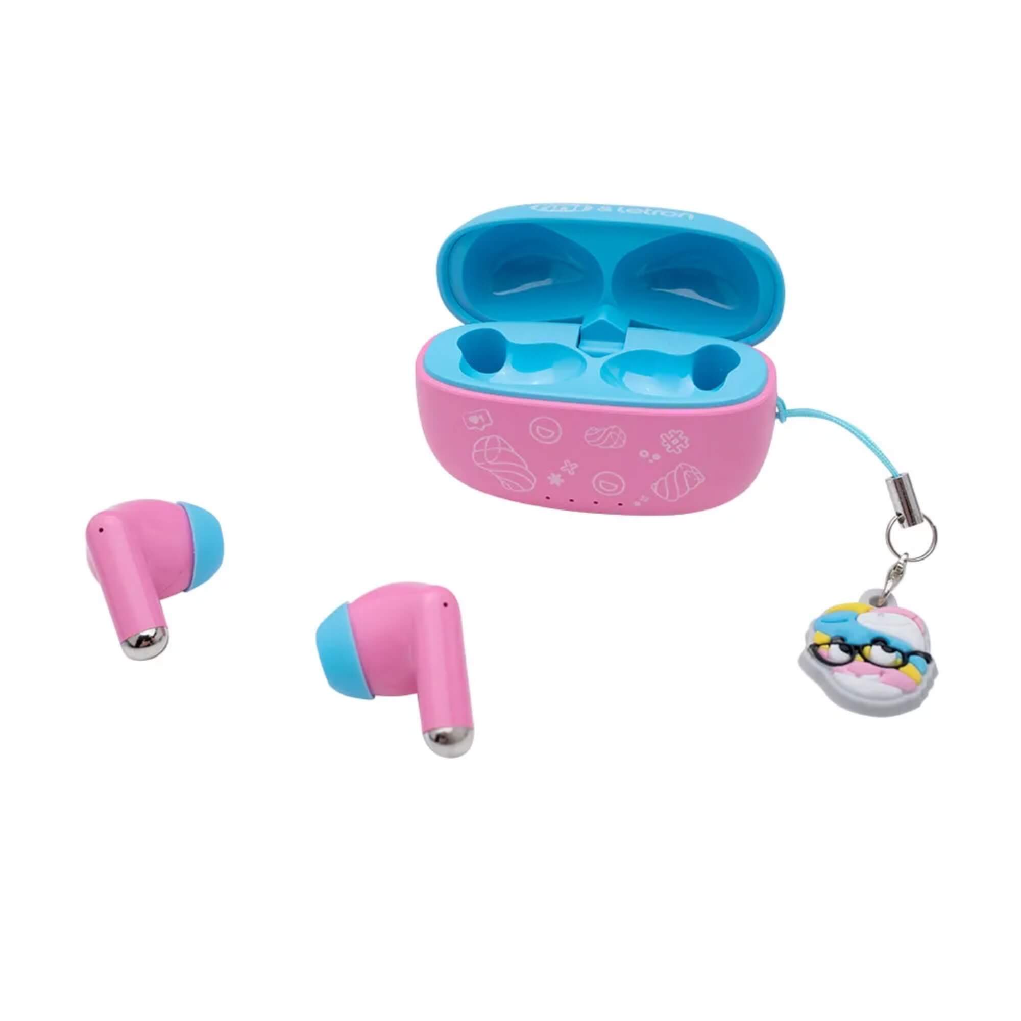 COMP Kit Fini Power Music: Fone Sem Fio Earbuds + Caixa de Som Portátil com Adesivos Leonora